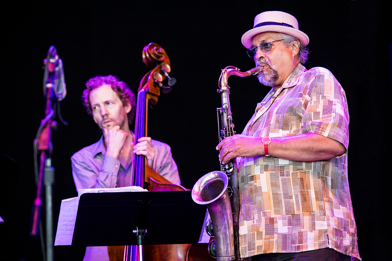 Ben Street and Joe Lovano at the Freihofer Saratoga Jazz Festival 2017