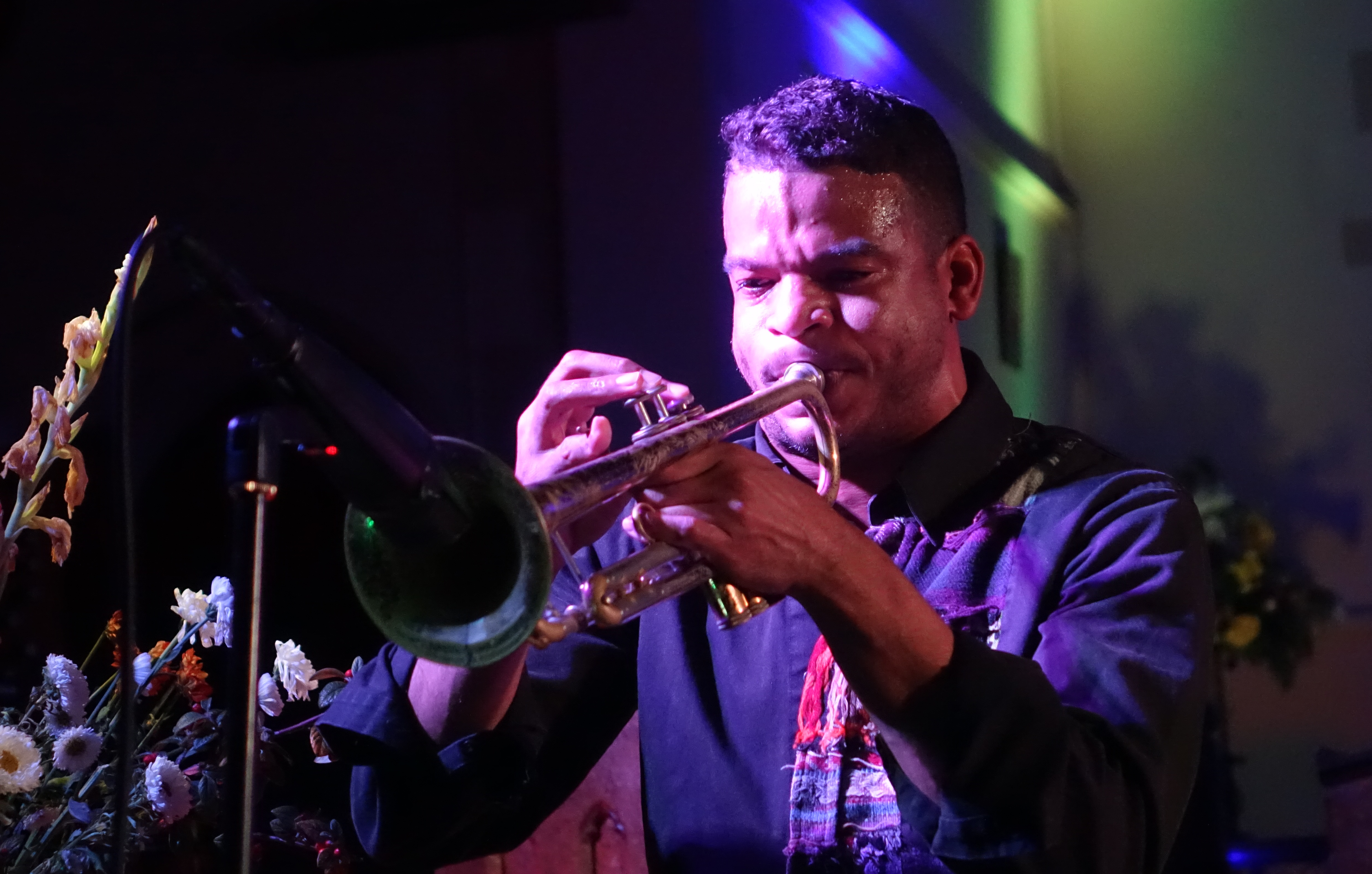 Aquiles Navarro at Brighton Alternative Jazz Festival in October 2018