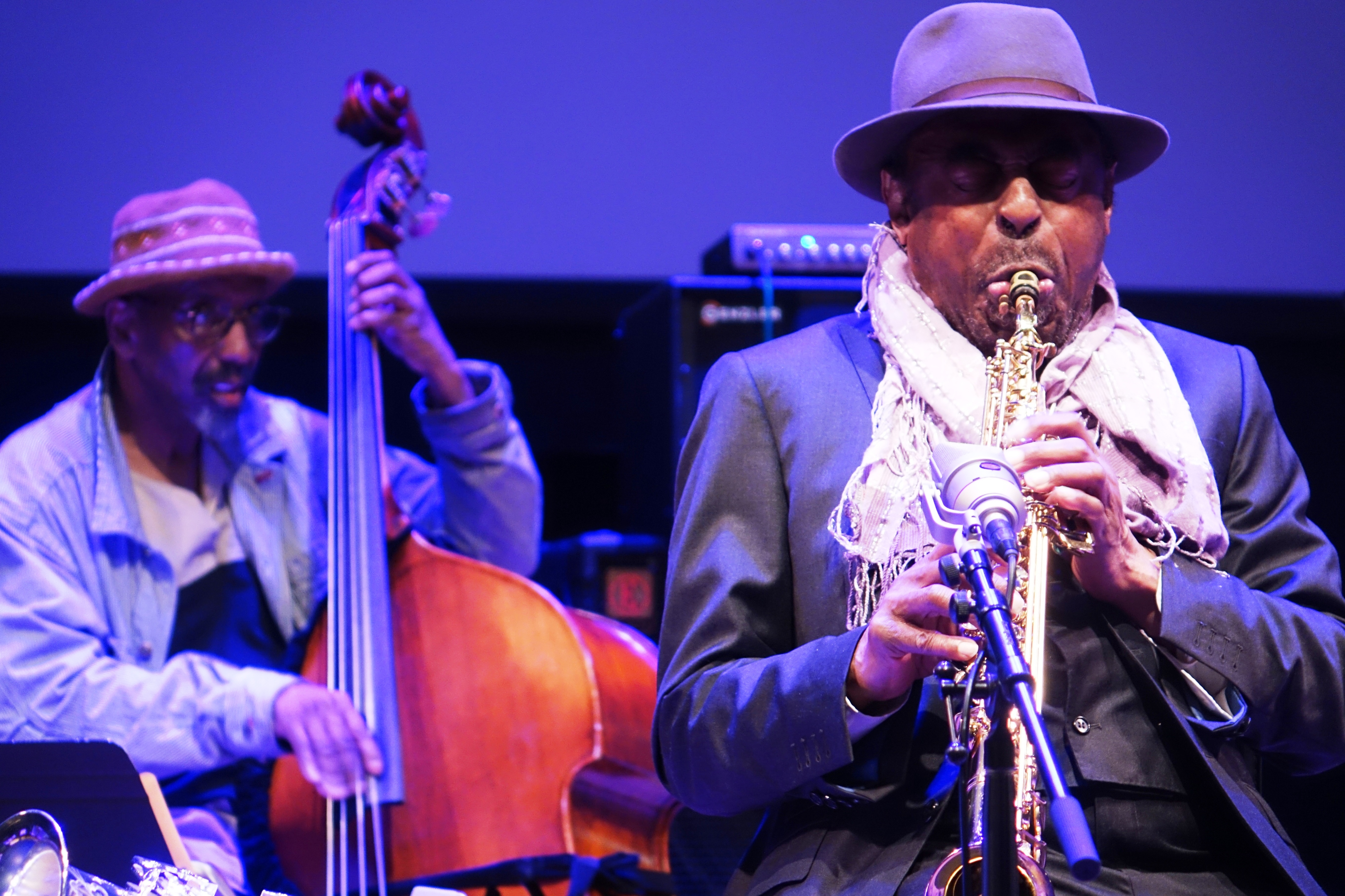 William Parker and Archie Shepp at Roulette, Brooklyn in May 2018