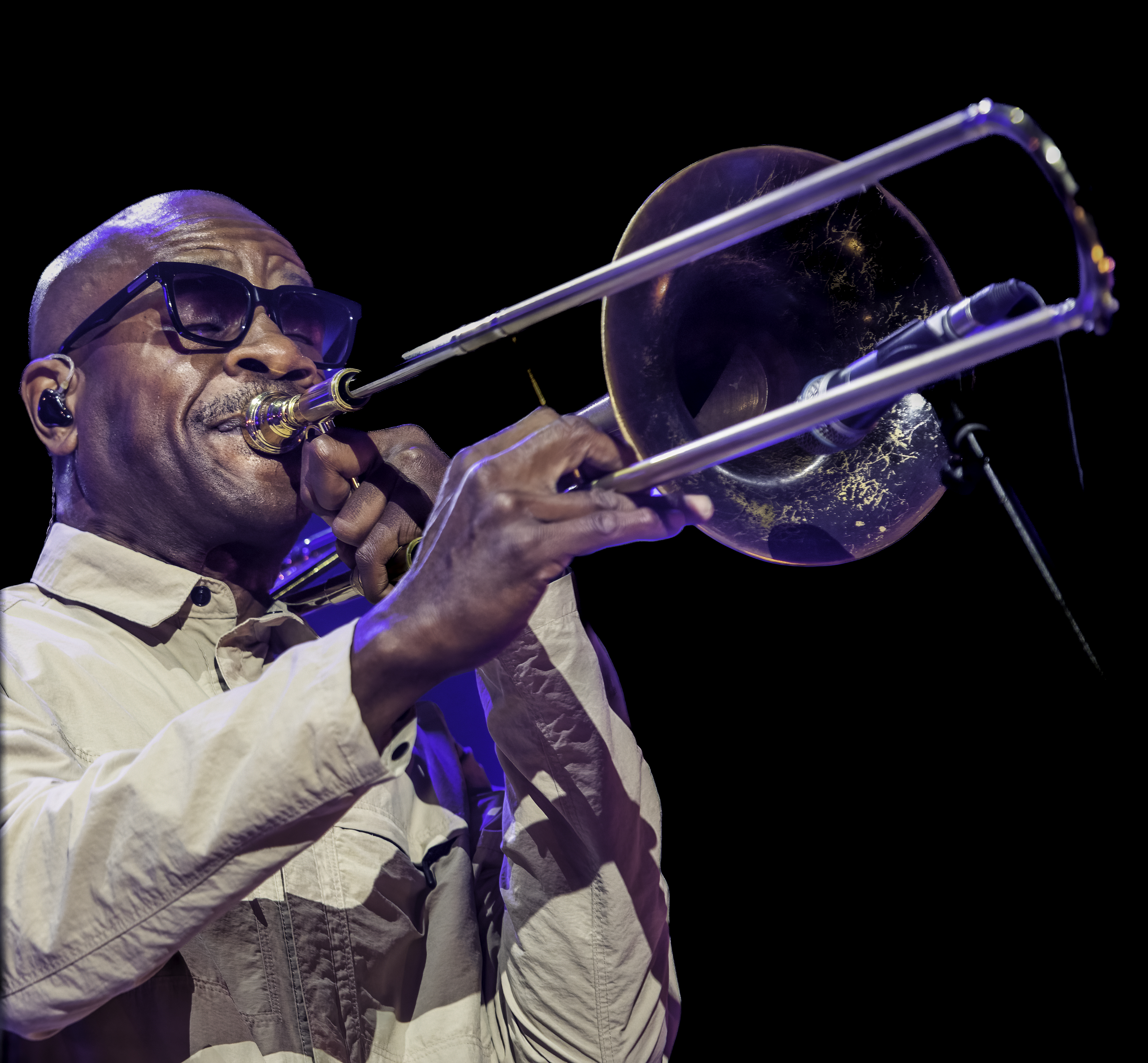 Ryan Porter with Kamasi Washington at the Montreal Jazz Festival 2022