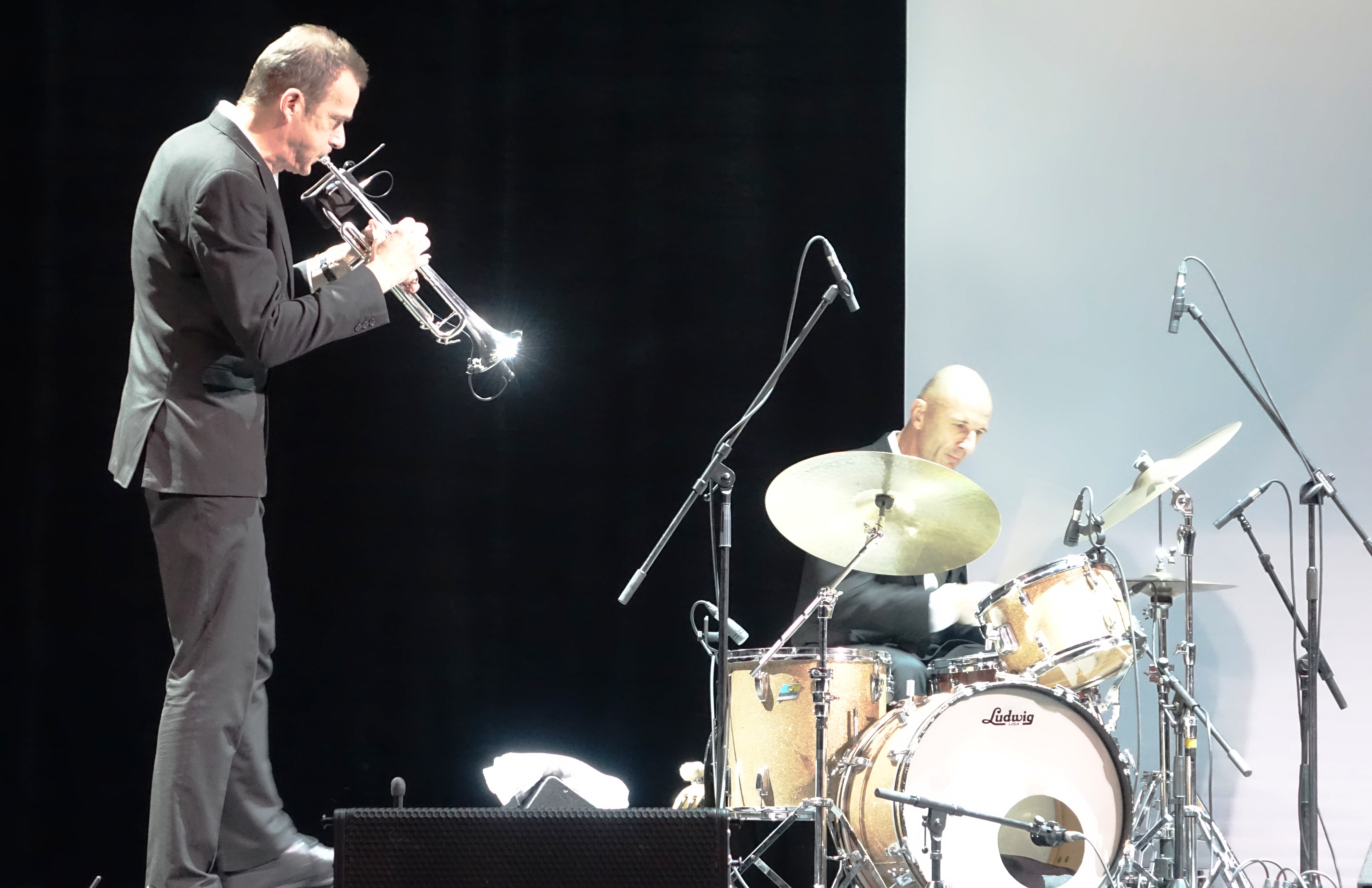 Pete Judge and Clive Deamer at the Vilnius Mama Jazz Festival in November 2017