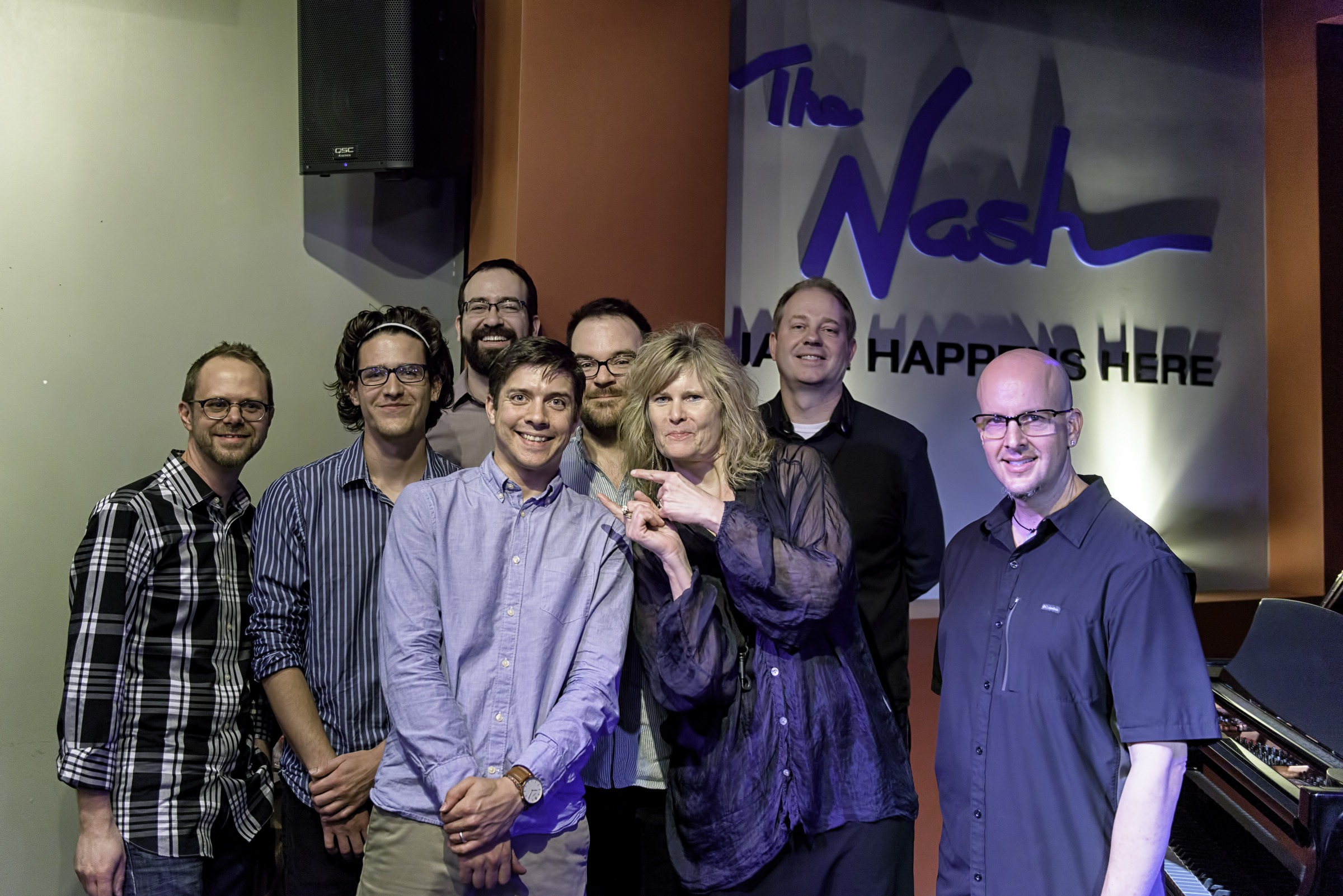 Ryan Anthony, Matt Williams, Jeff Libman, Will Goble, Keith Kelly, Mary Petrich, Eric Rasmussen And Steve Mcallister With Will Goble's Audiodrama Octet At The Nash.