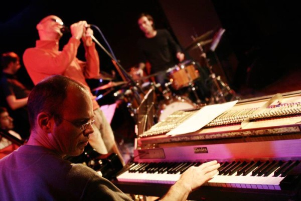 Michel Wintsch, Ernie Odoom and Alexandre Babel with "Liquid Groovement" at the Sud Des Alpes, Amr, Geneva, Switzerland, 2005