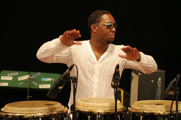 Sergio Guilarte with "Batambo" 'S Soundcheck at the Kilimandjaro Festival, Thonon-Les-Bains, France, 2005
