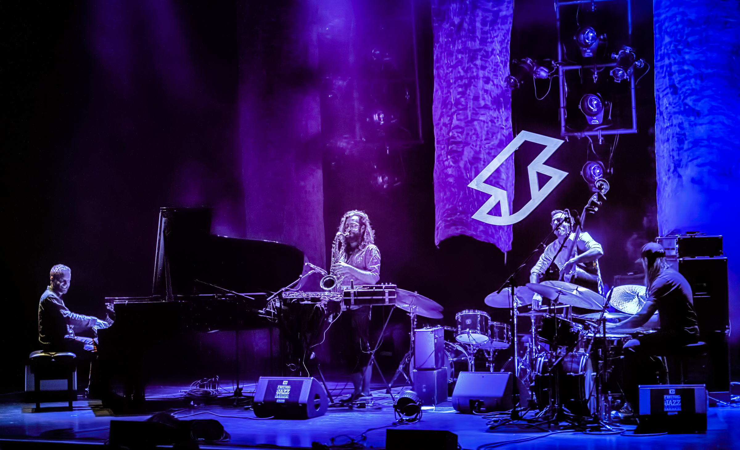 Arnaud Spick Saucier, Alex Dodier, Etienne Dextraze and Philippe Lussier Baillargeon with SHPIK at The Montreal International Jazz Festival 2018