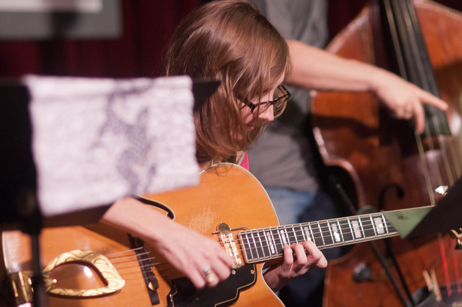 Mary Halvorson with Tomas Fujiwara and the Hook up at the Jazz Gallery