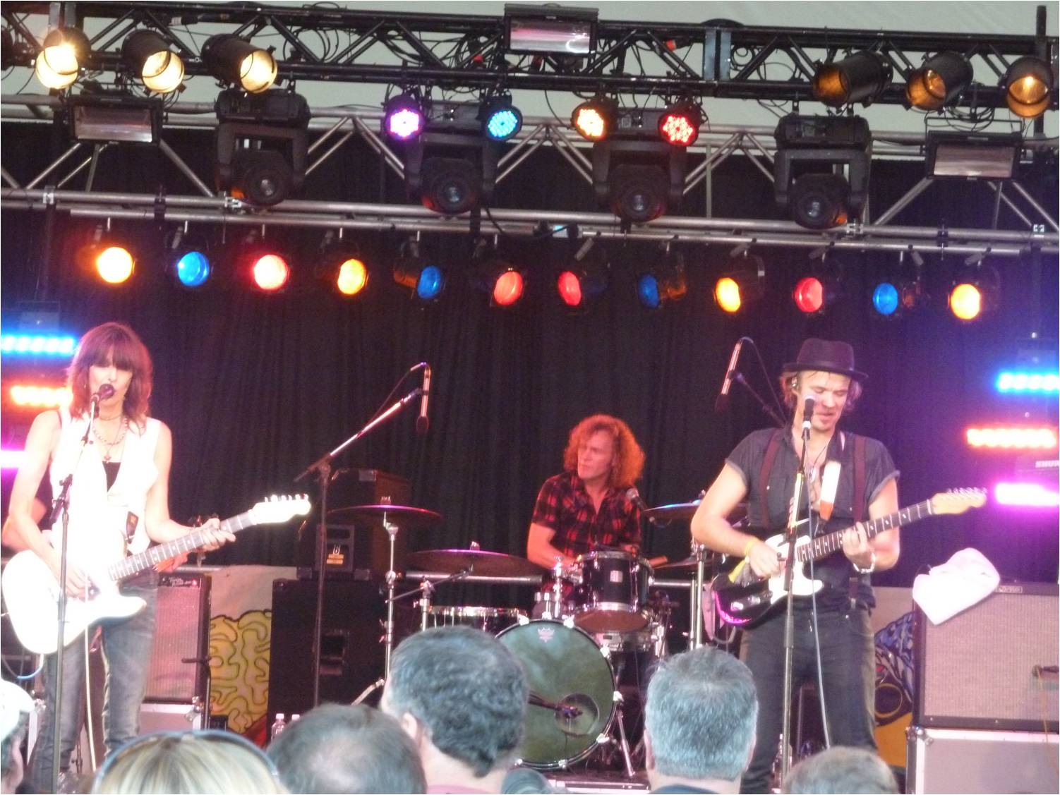 JP, Chrissie and the Fairground Boys on the Bingo Stage on 10-31-10 -- Pic 02