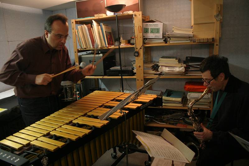Raul Esmerode and Eduardo Kohan During Libertango's Rehearsals, Geneva, Switzerland,2005