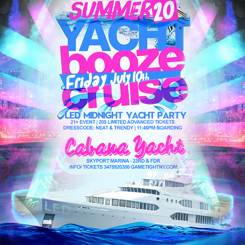 Nyc Led Glowsticks Booze Cruise Yacht Party At Skyport Marina