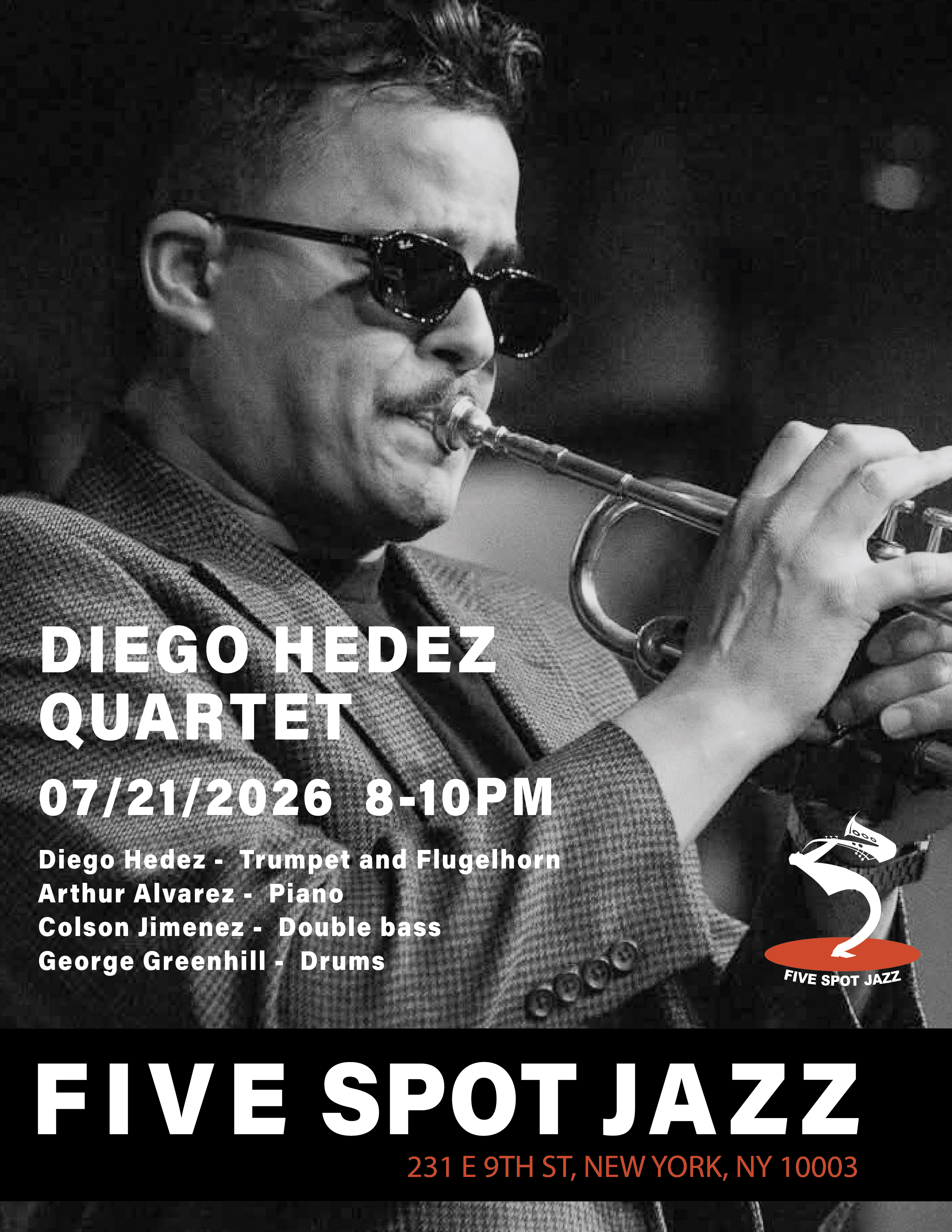 Diego Hedez Quartet  — jazz photo by FIVE SPOT JAZZ | All About Jazz