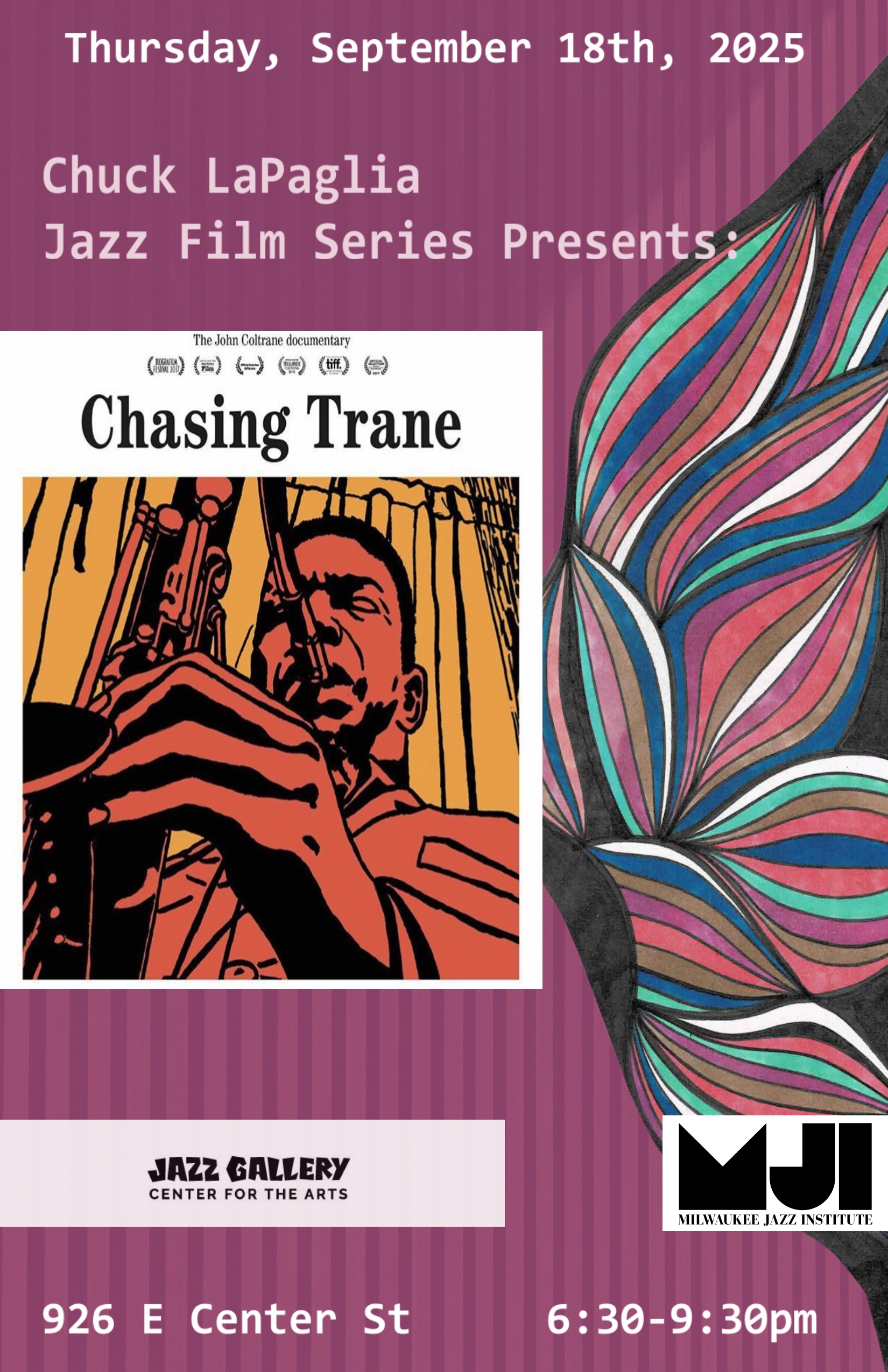 "Chasing Trane: The John Coltrane Documentary" Screening — jazz photo by Ron Aplin | All About Jazz