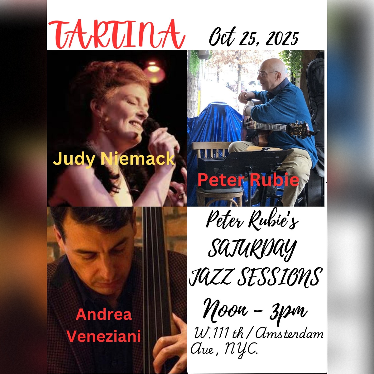 Peter Rubie's Saturday Tartina Jazz Brunch