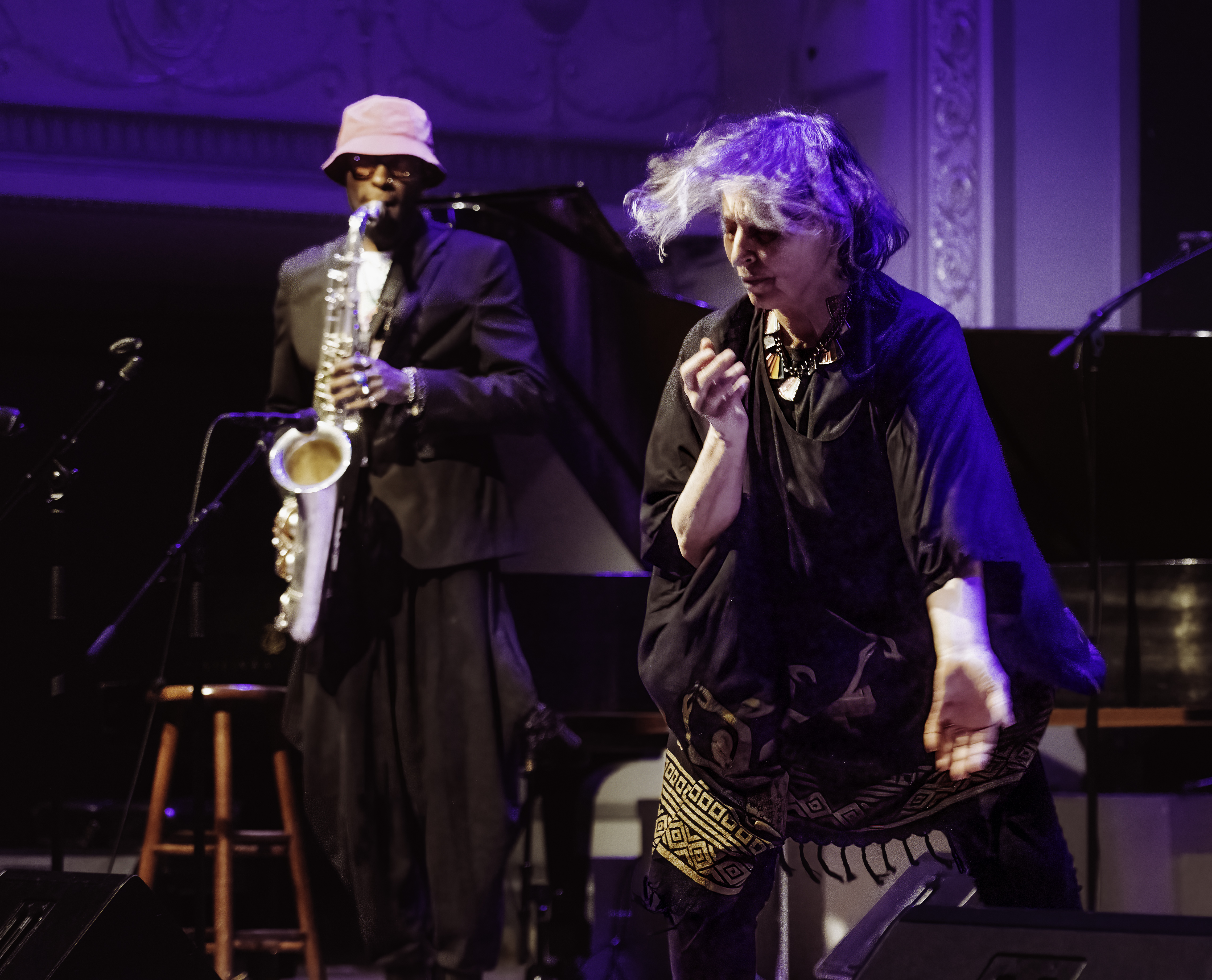 Patricia Nicholson Parker and Isaiah Collier at the Vision Festival