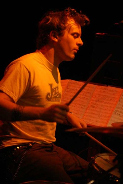 Jochen Ruckert with "Nils Wogram - Root 70" at Amr, Sud Des Alpes, Geneva, Switzerland, 2005