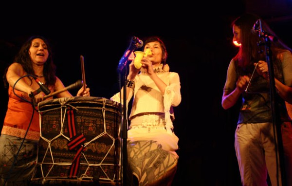 Rosanna Tavares, Zelia Fonseca and Rosanna Leventhal with "Rosanna & Zelia" at Amr, Sud Des Alpes, Geneva, Switzerland,2005