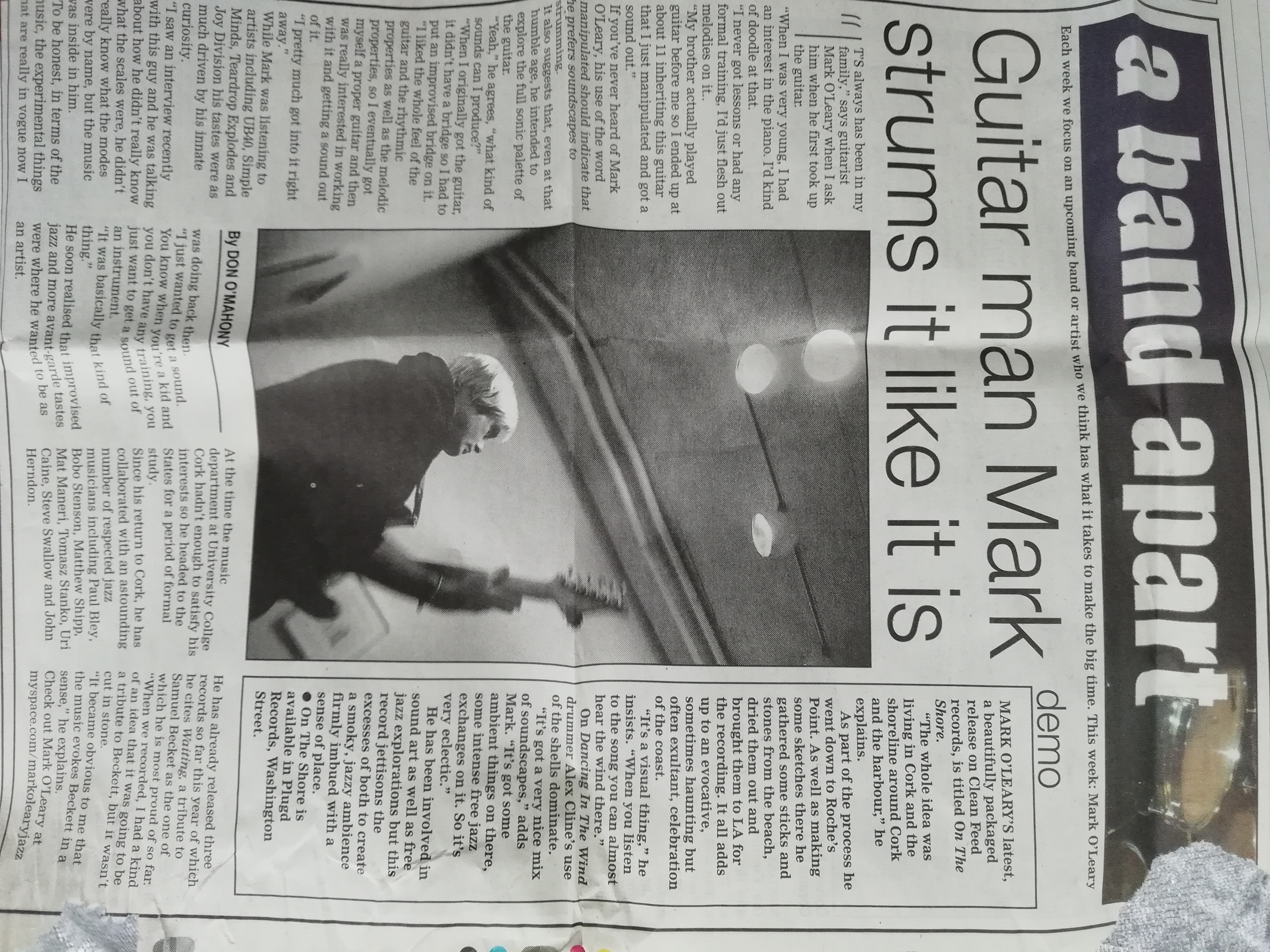 Mark O'Leary Evening Echo feature