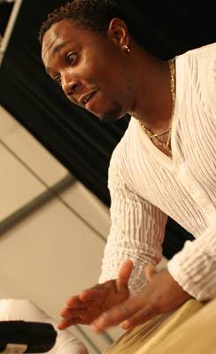 Sergio Guilarte with "Batambo" 'S Soundcheck at the Kilimandjaro Festival, Thonon-Les-Bains, France, 2005