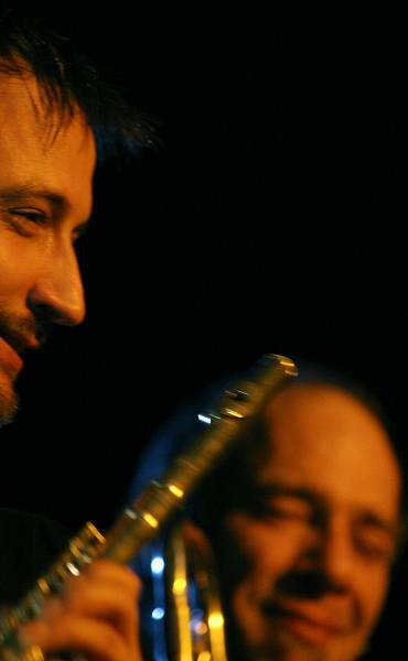 Martin Wisard and Jean-Jacques Pedretti with "Kawthar" at Catalyse, Geneva, Switzerland, April 2006