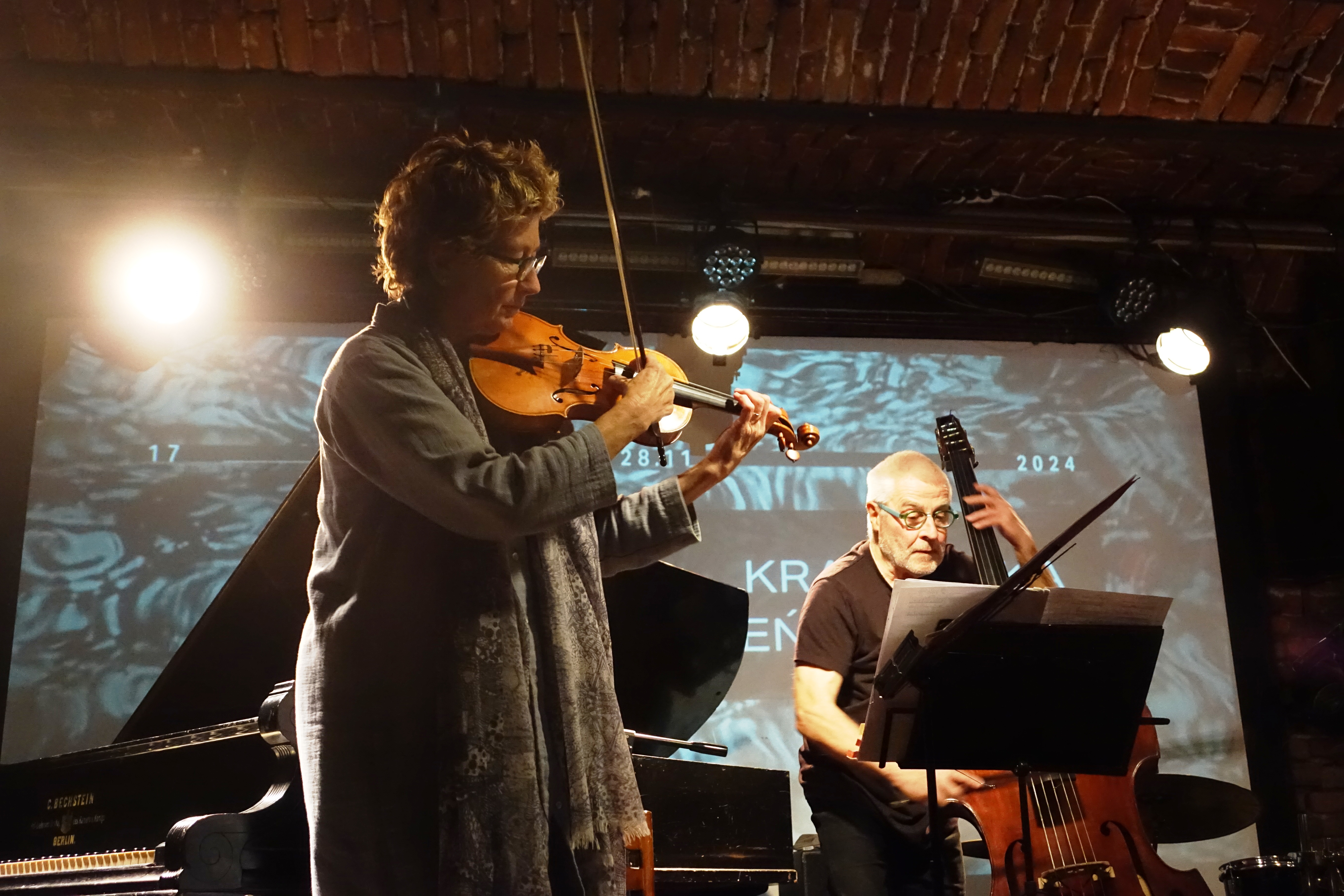 Maya Homburger and Barry Guy in Krakow on 20 November 2024