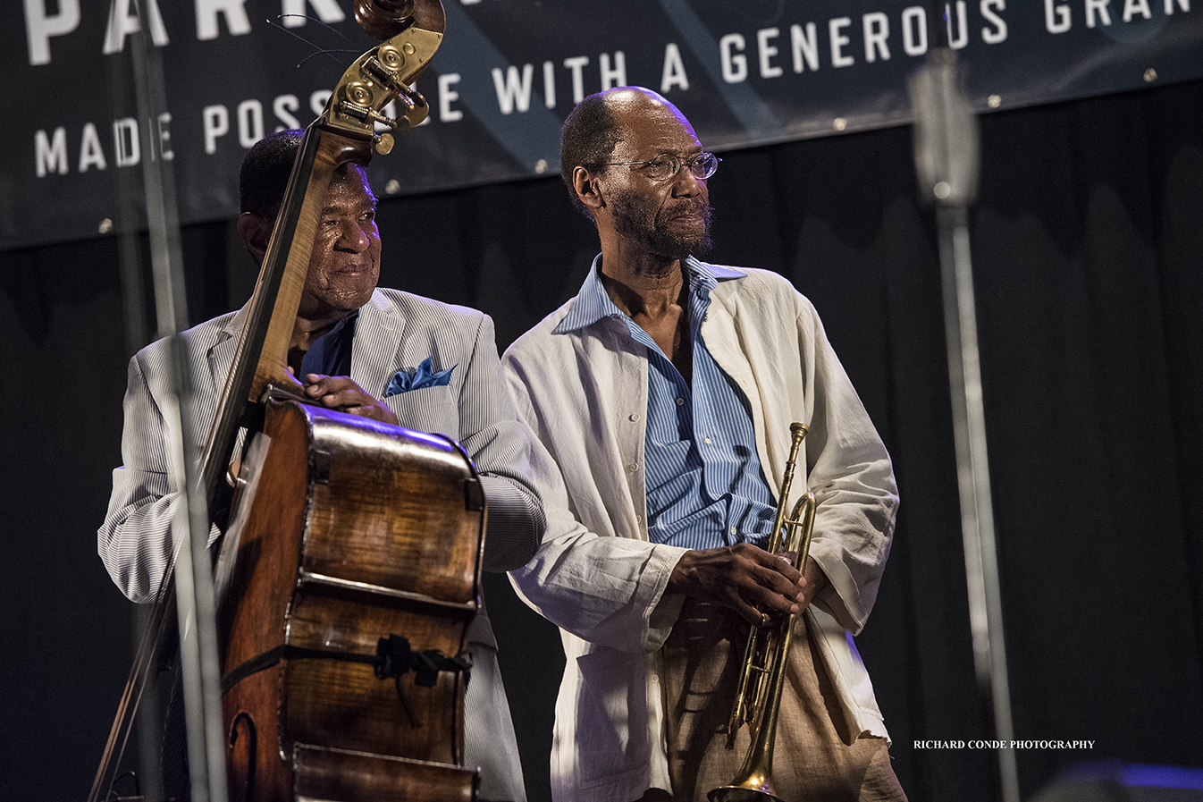 Buster Williams and Charles Tolliver at the 2018 Charlie Parker Jazz Festival