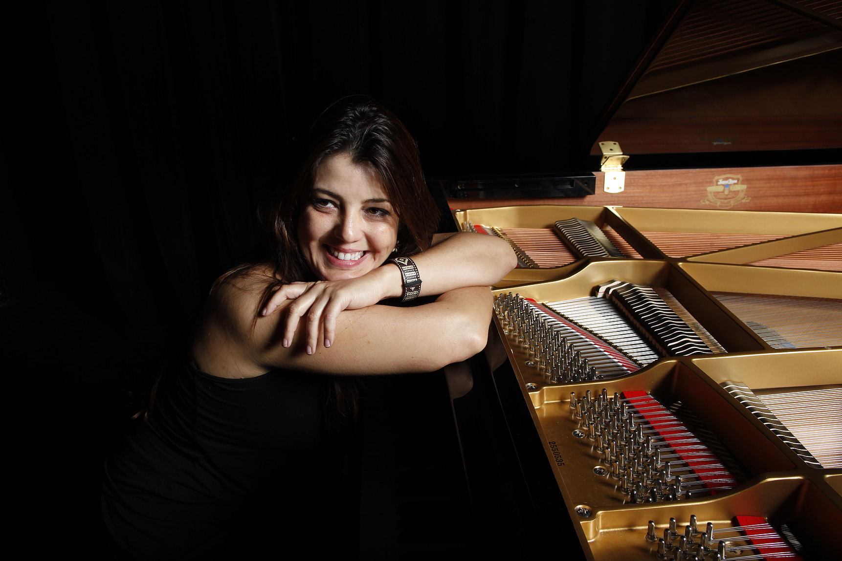 Catina DeLuna at piano