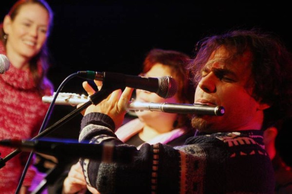 Sylvain Rohner and Lian Amber at "The Screaming Headless Torsos Jam Session" at the Sud Des Alpes, Amr, Geneve, Switzerland, Mar