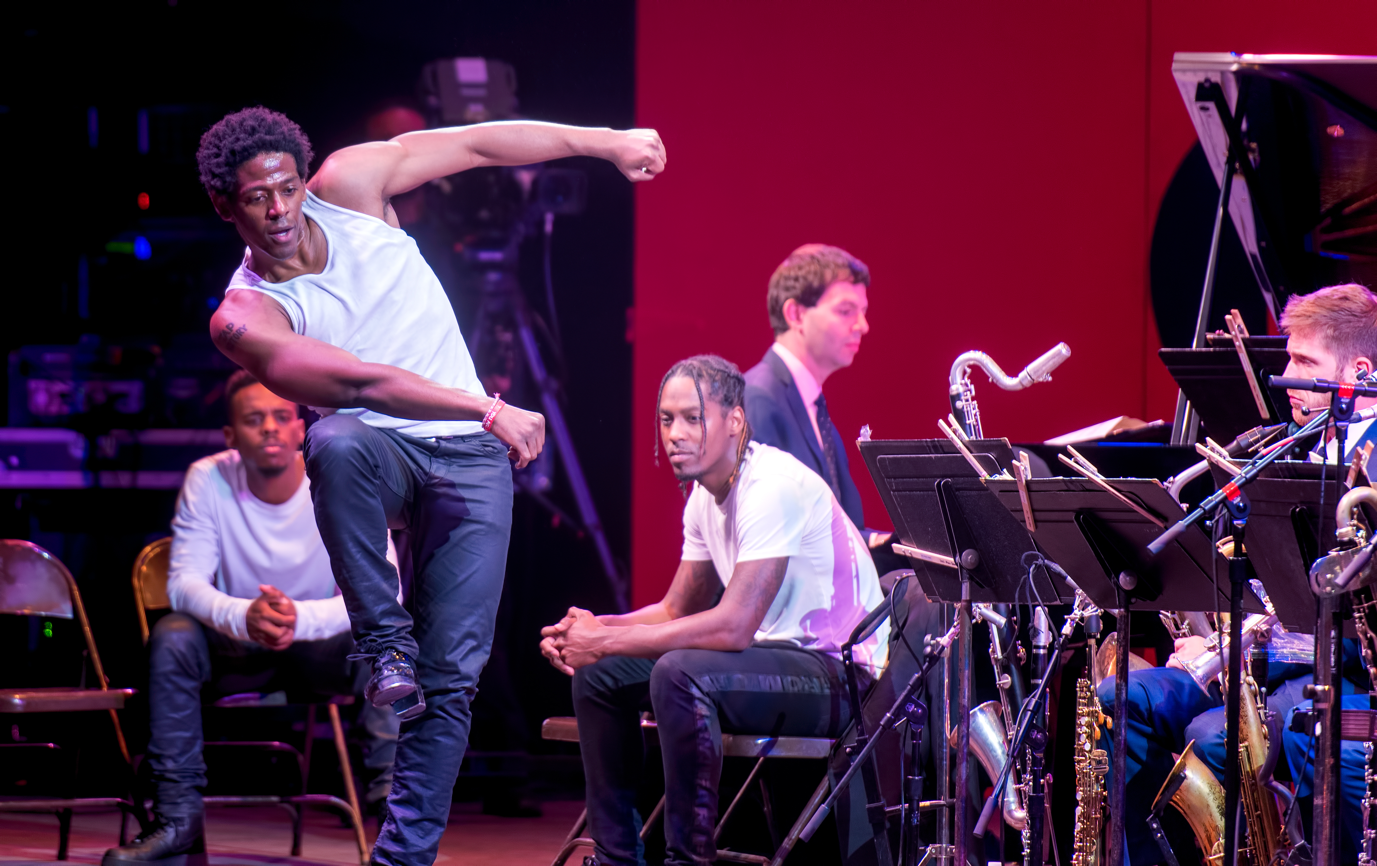 Jared Grimes with the Jazz at Lincoln Center Orchestra at the Monterey Jazz Festival 2018