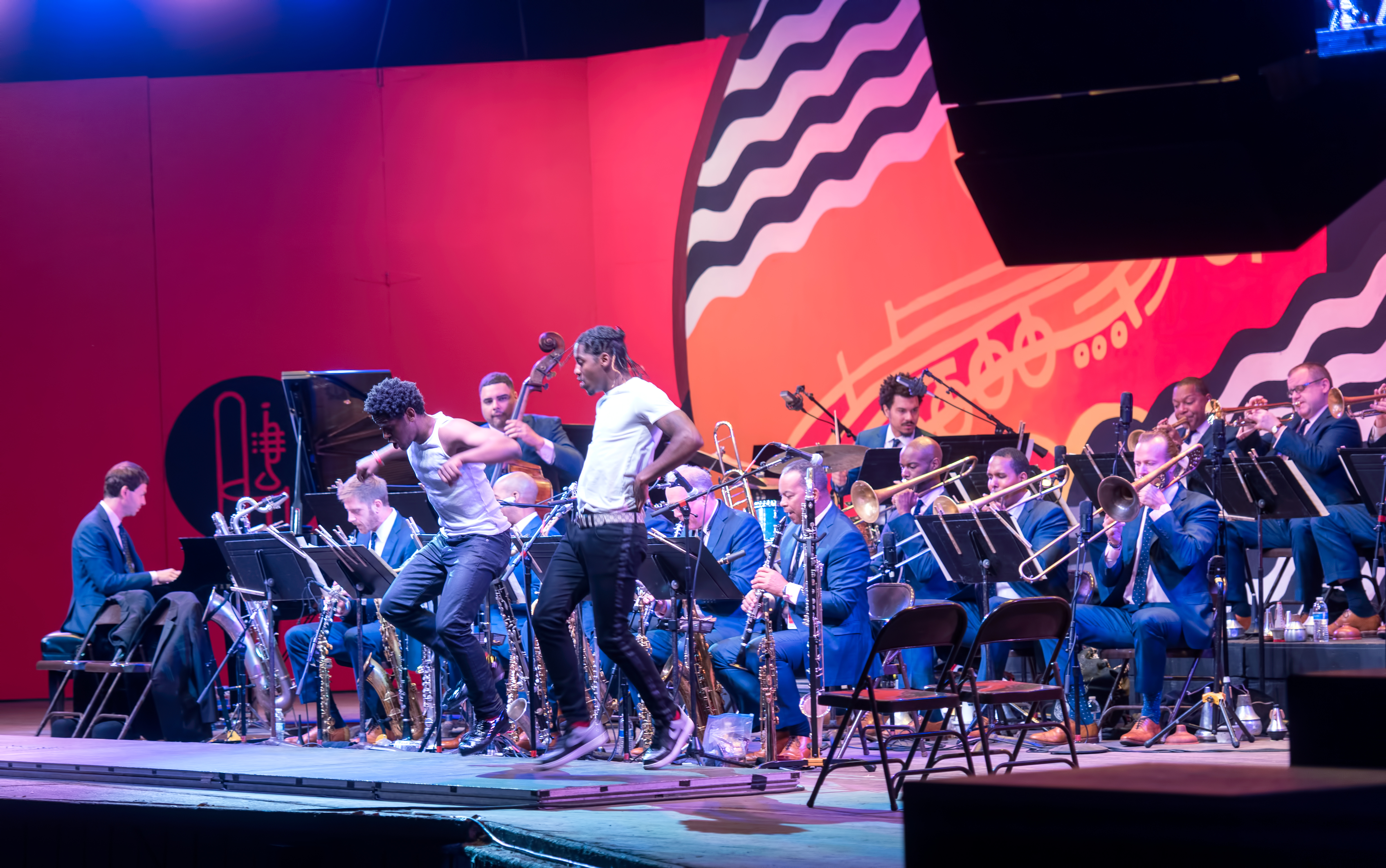 Jared Grimes and Charles “Lil Buck” Riley with the Jazz at Lincoln Center Orchestra at the Monterey Jazz Festival 2018