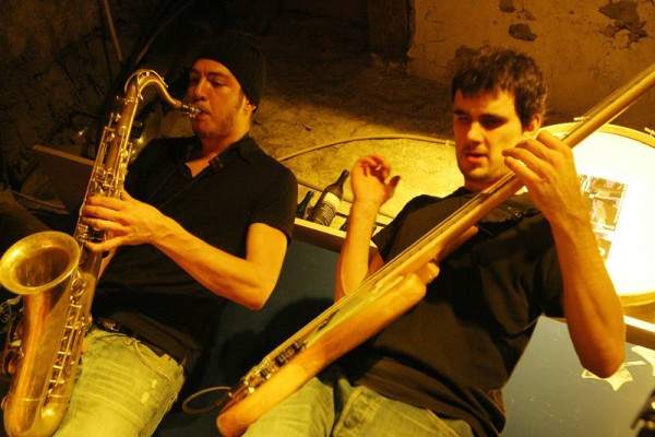 Guillaume Perret and Alex Allflat During a Jam Session with "Francesco Miccolis, Guillaume Perret, Marc Mean and Alex Allflat" A