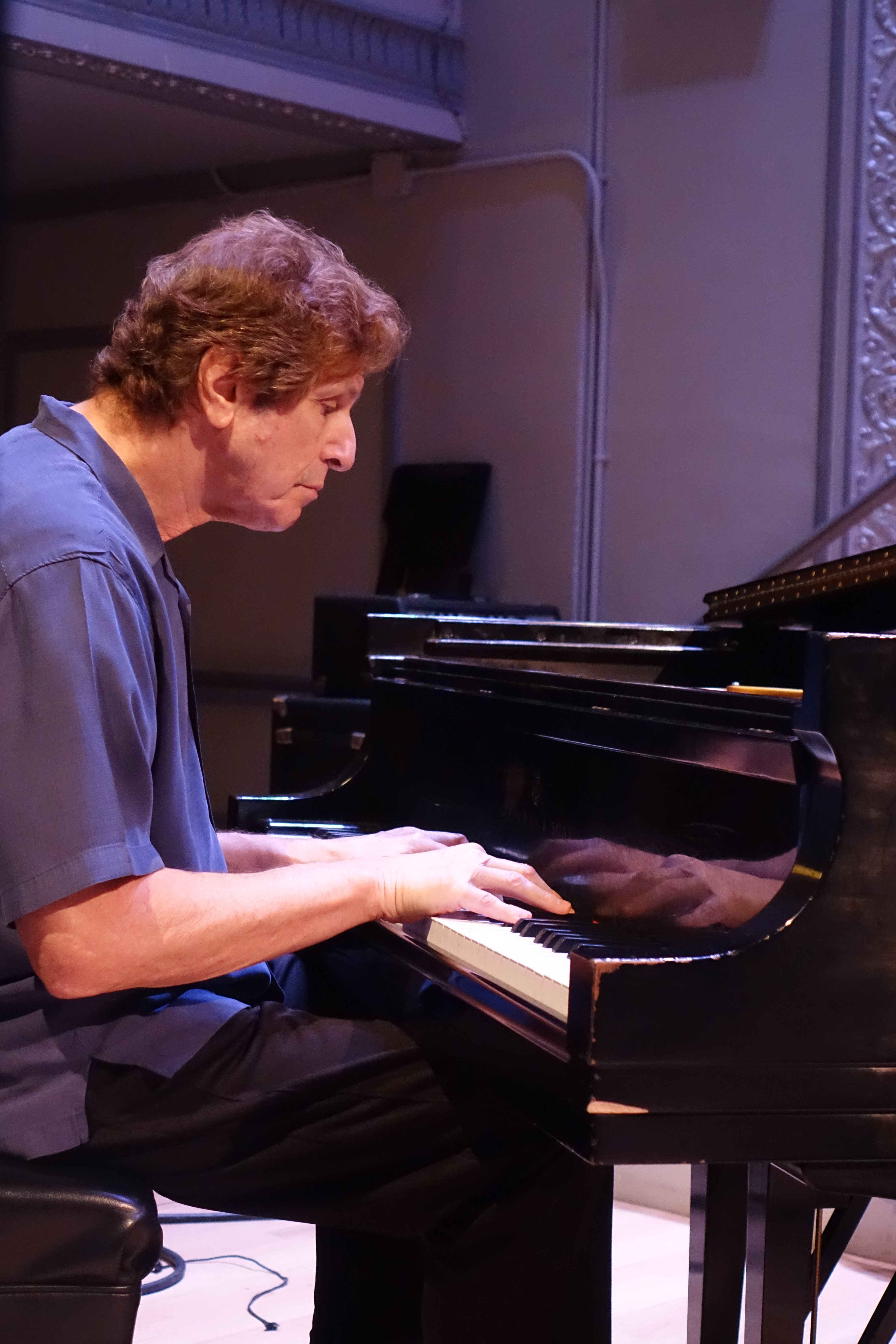 Joel Futterman at the Vision Festival in Roulette, Brooklyn in June 2019