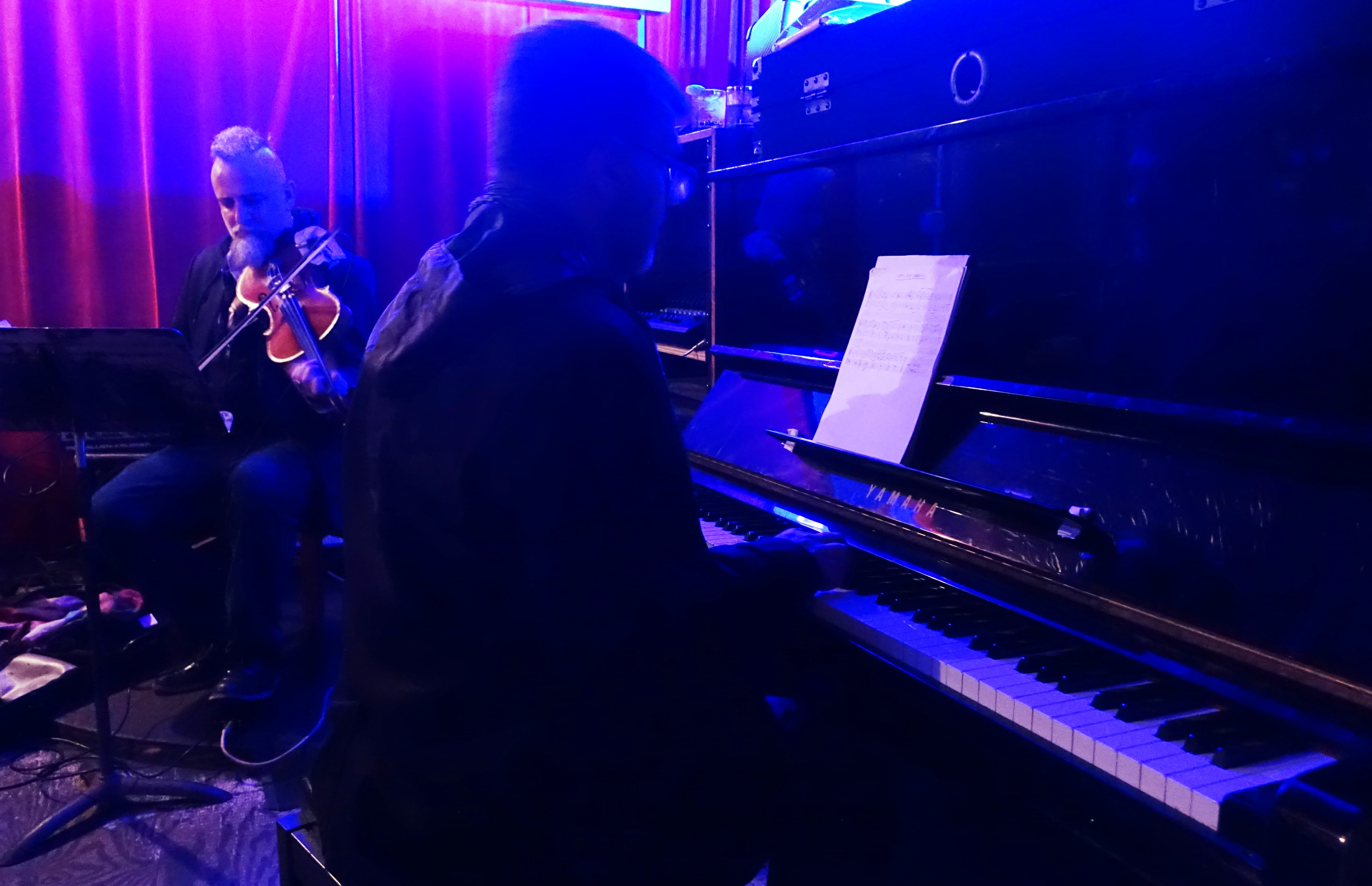 Mat Maneri and Lucian Ban at Barbes, Brooklyn in May 2018
