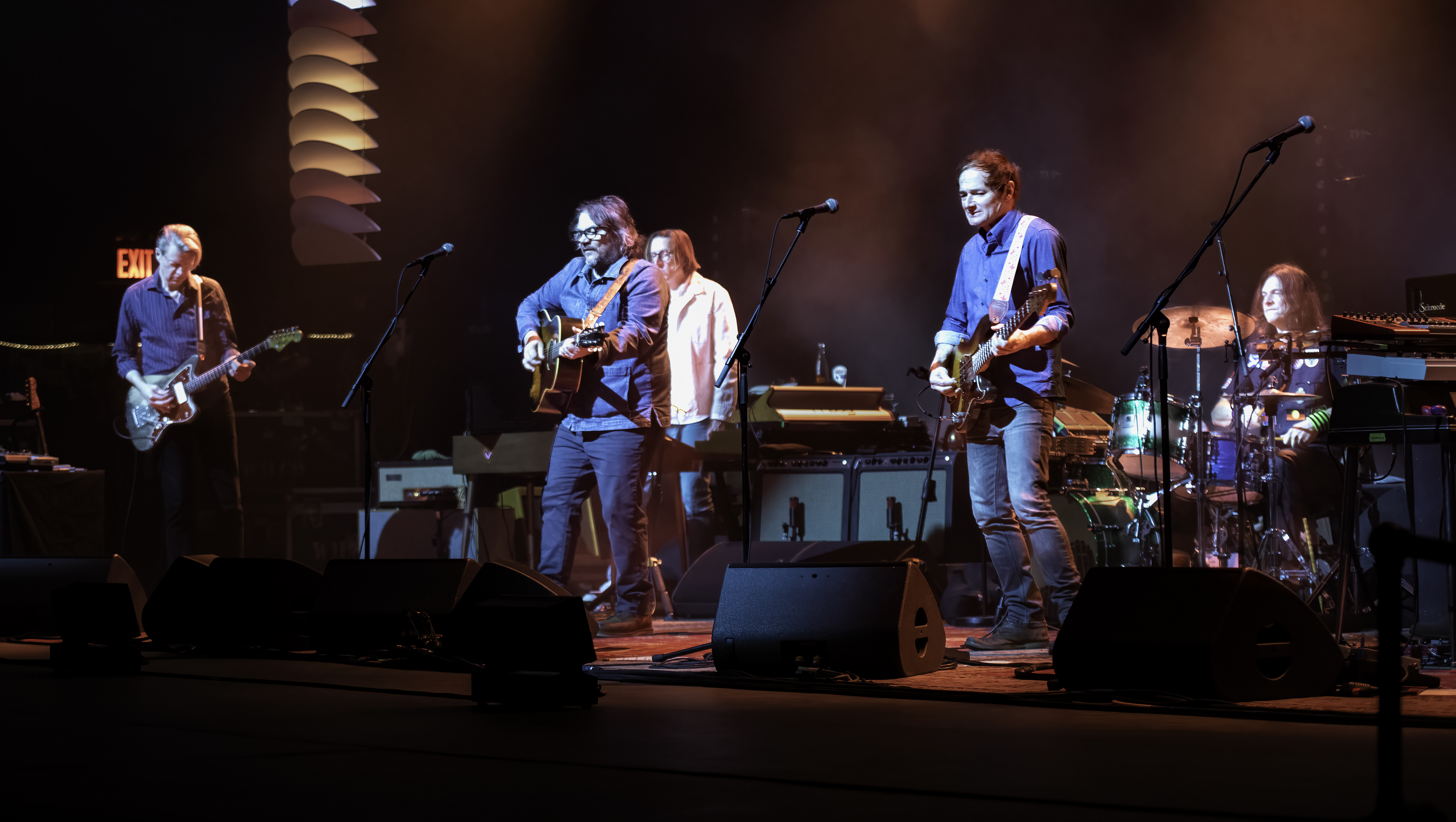 Nels Cline, Jeff Tweedy, Mikael Jorgensen, John Stirrat, and Glenn Kotche with Wilco at the United Palace Theatre in NYC