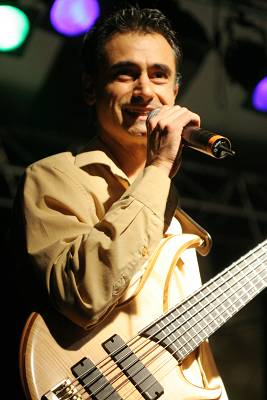 Pablo Aubia with "Batambo"at the Kilimandjaro Festival, Thonon-Les-Bains, France, 2005
