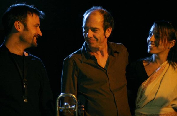 Martin Wisard, Jean-Jacques Pedretti and Jamila Dorner with "Kawthar" at Catalyse, Geneva, Switzerland, April 2006