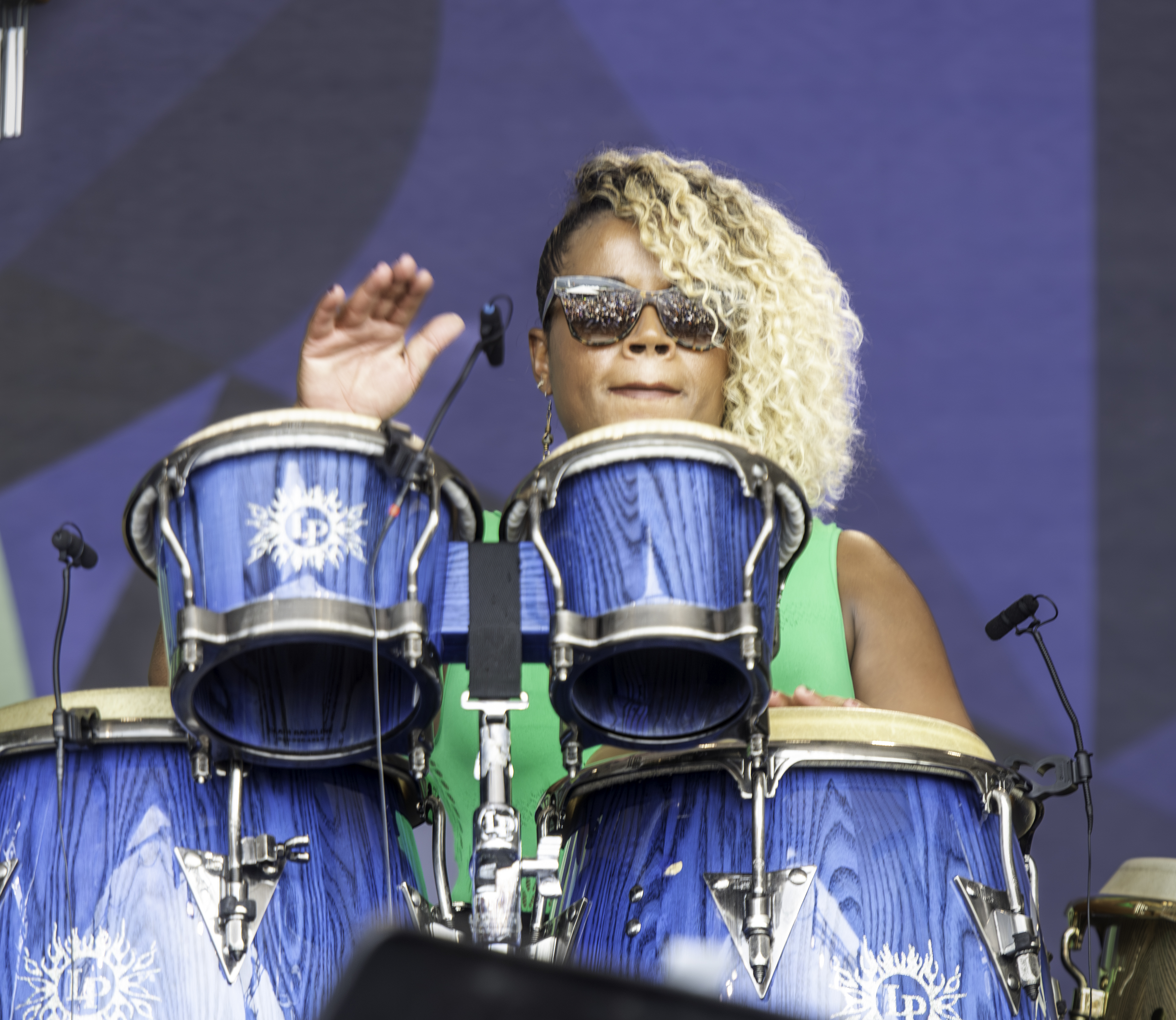 Nêgah Santos with Jon Batiste at the Newport Jazz Festival 2023