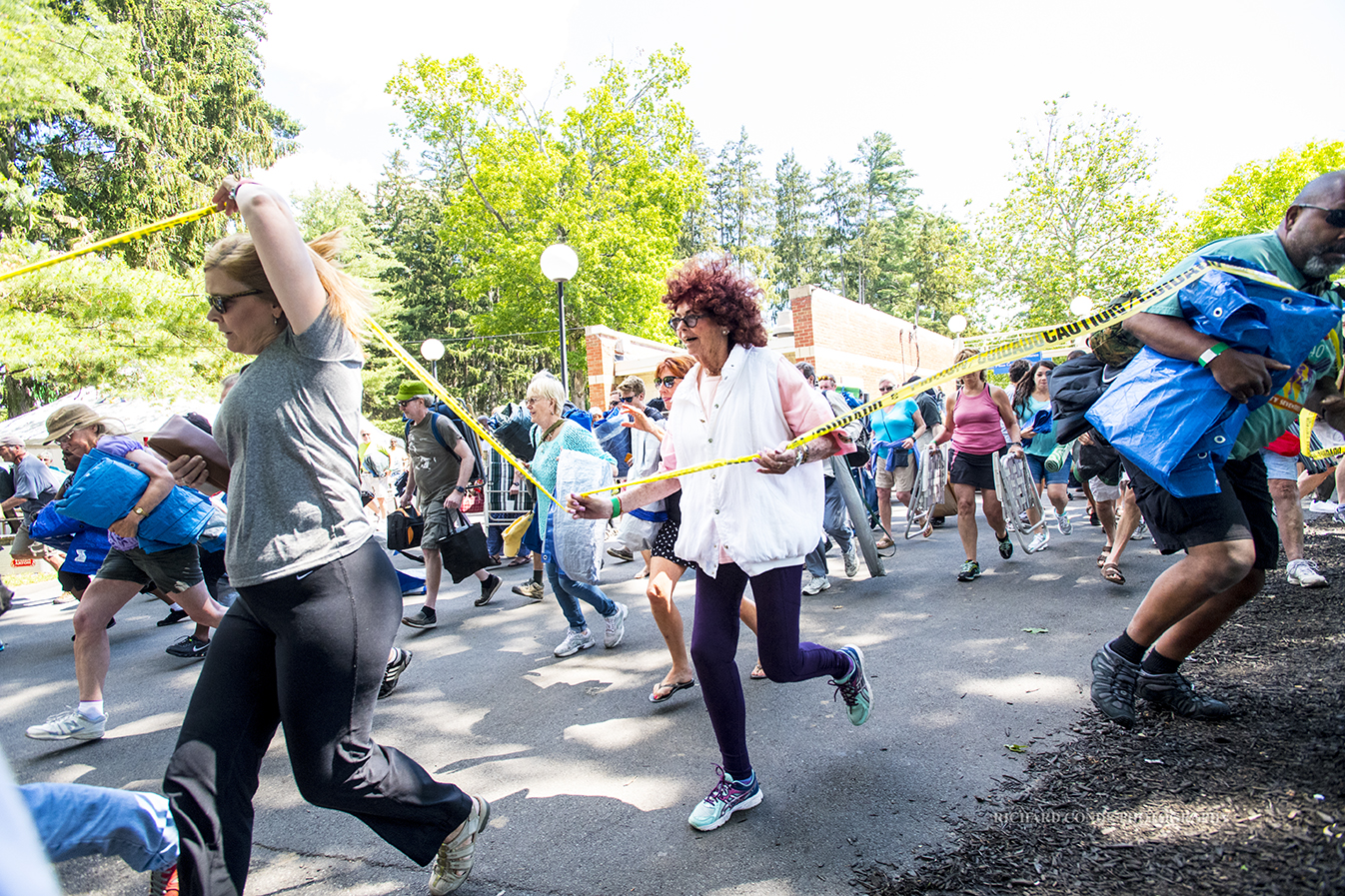 Jazz Fans rushing to get into the Freihofer Saratoga Jazz Festival 2017