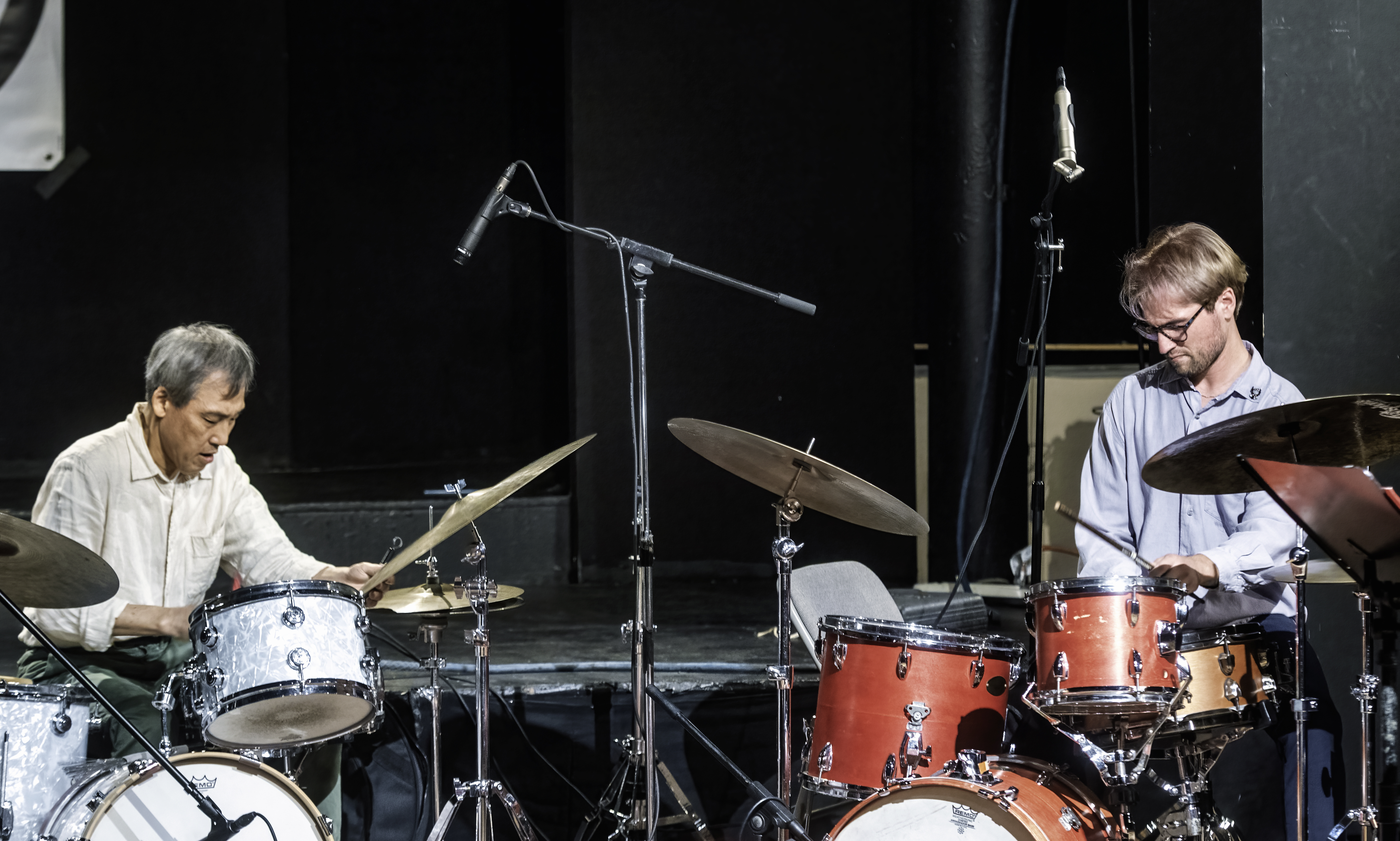 Ikuo Takeuchi and Jackson Hillmer with the Eri Yamamoto Quartet at the Arts for Arts Peace and Justice Celebration