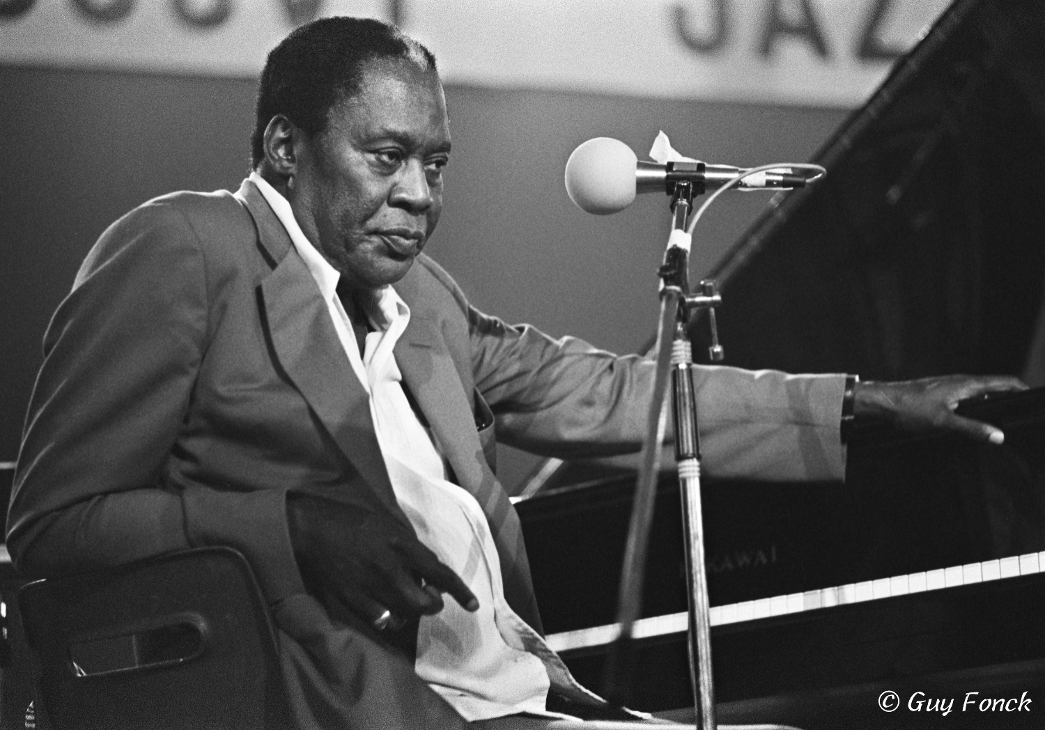 Memphis Slim (03.09.1915 - 24.02.1988). Memphis Slim at the Gouvy Jazz Festival 08.08.1981 Gouvy Belgium.