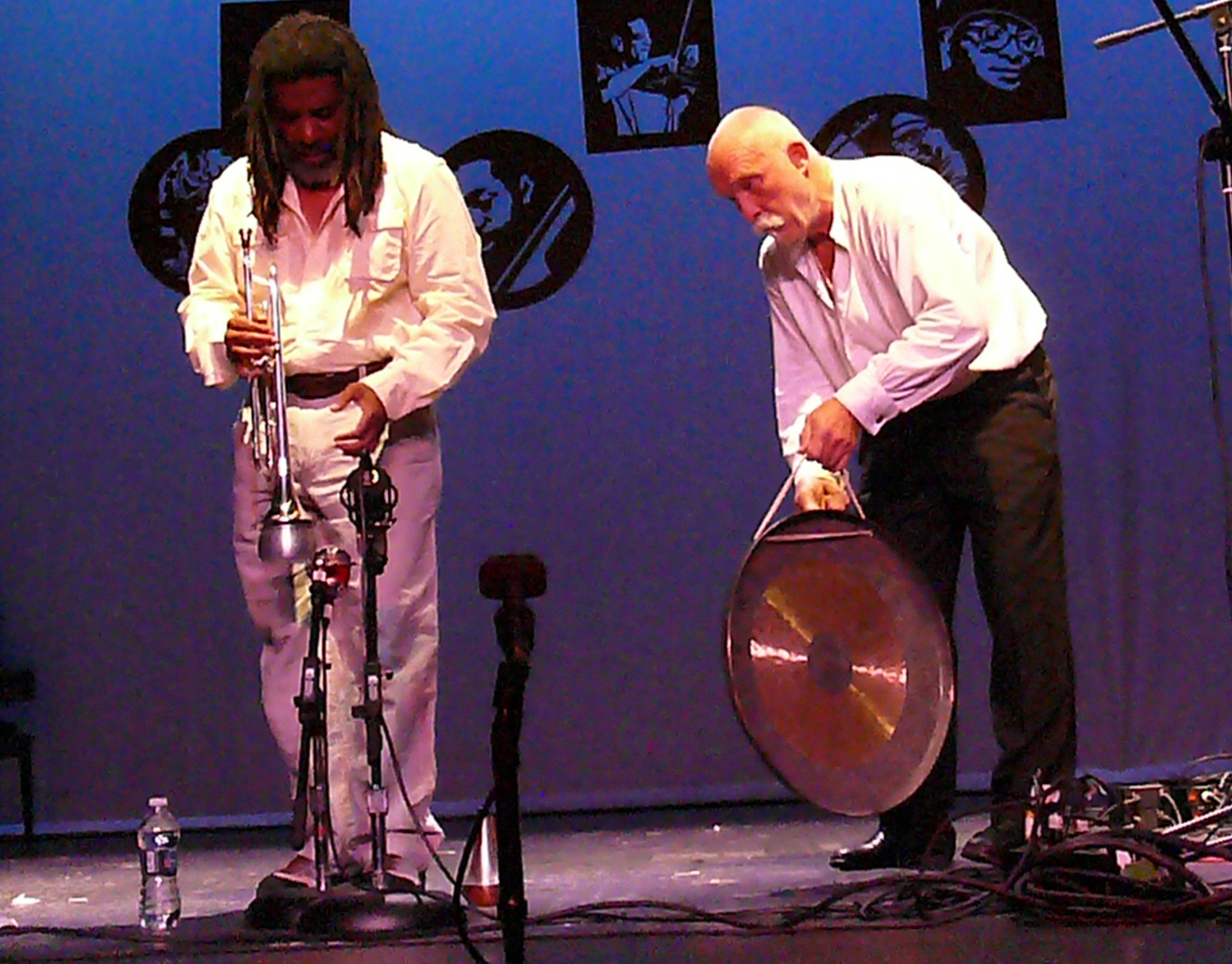 Wadada Leo Smith and Gunter "Baby" Sommer at the 2010 Vision Festival in New York