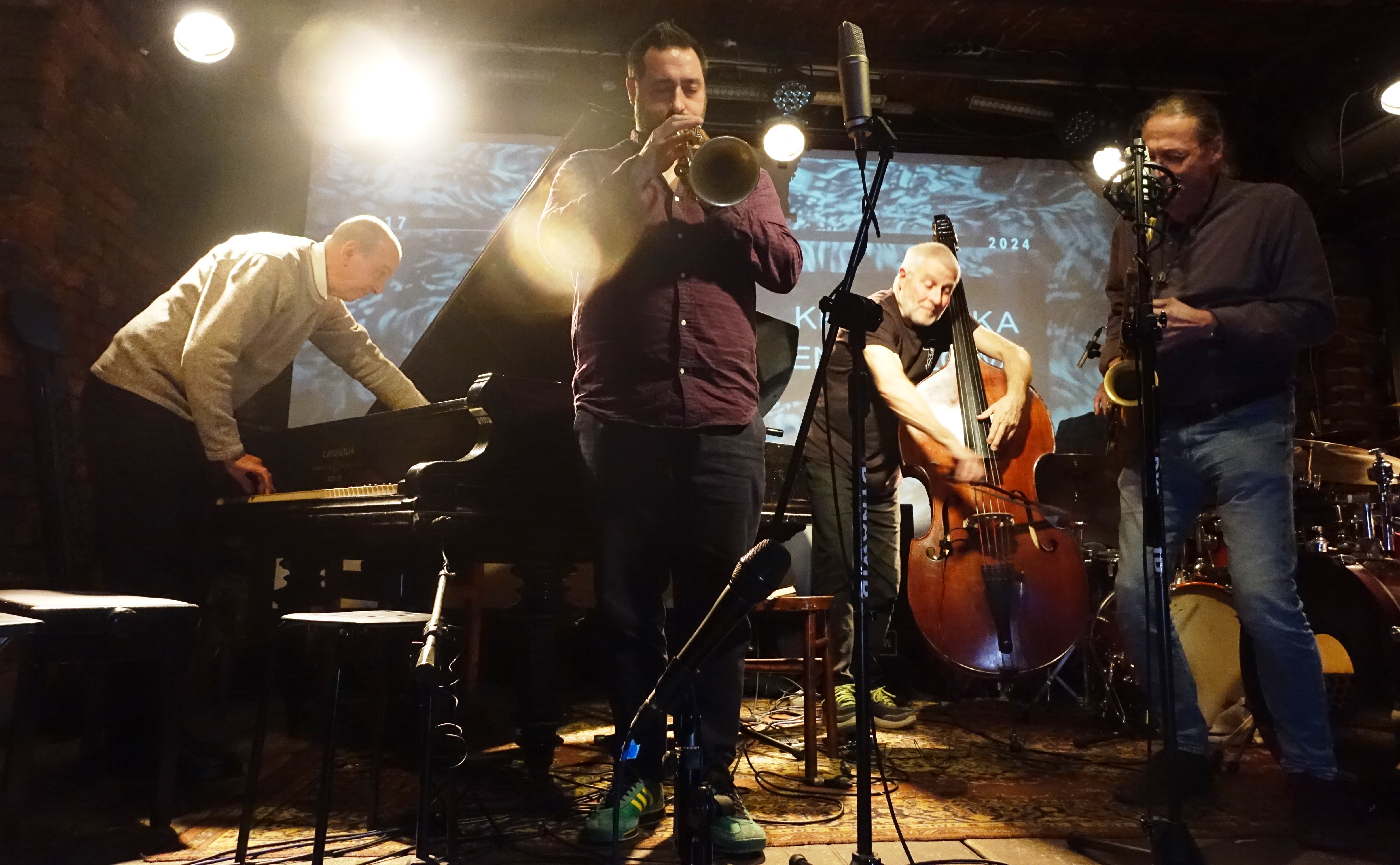 Agustí Fernández, Percy Pursglove , Barry Guy and Michael Niesemann in Krakow on 20 November 2024