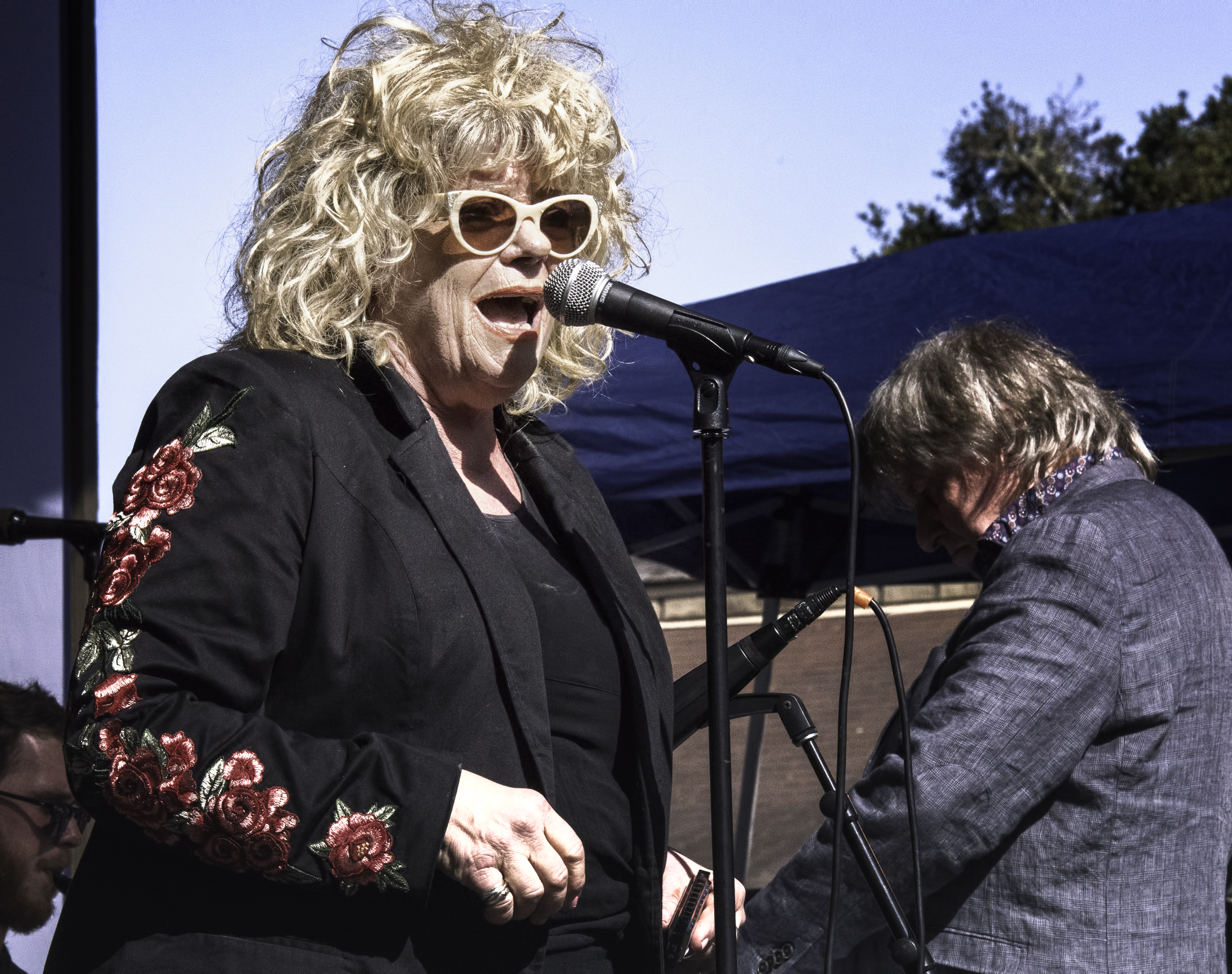 Erna Ferry with the Rodger Fox Big Band at the Monterey jazz Festival