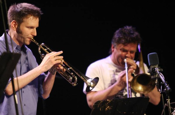 Thomas Heberer and Wolter Wierbos with the "ICP Orchestra" at the Amr Jazz Festival, Alhambra, Geneva, Switzerland, April 2006