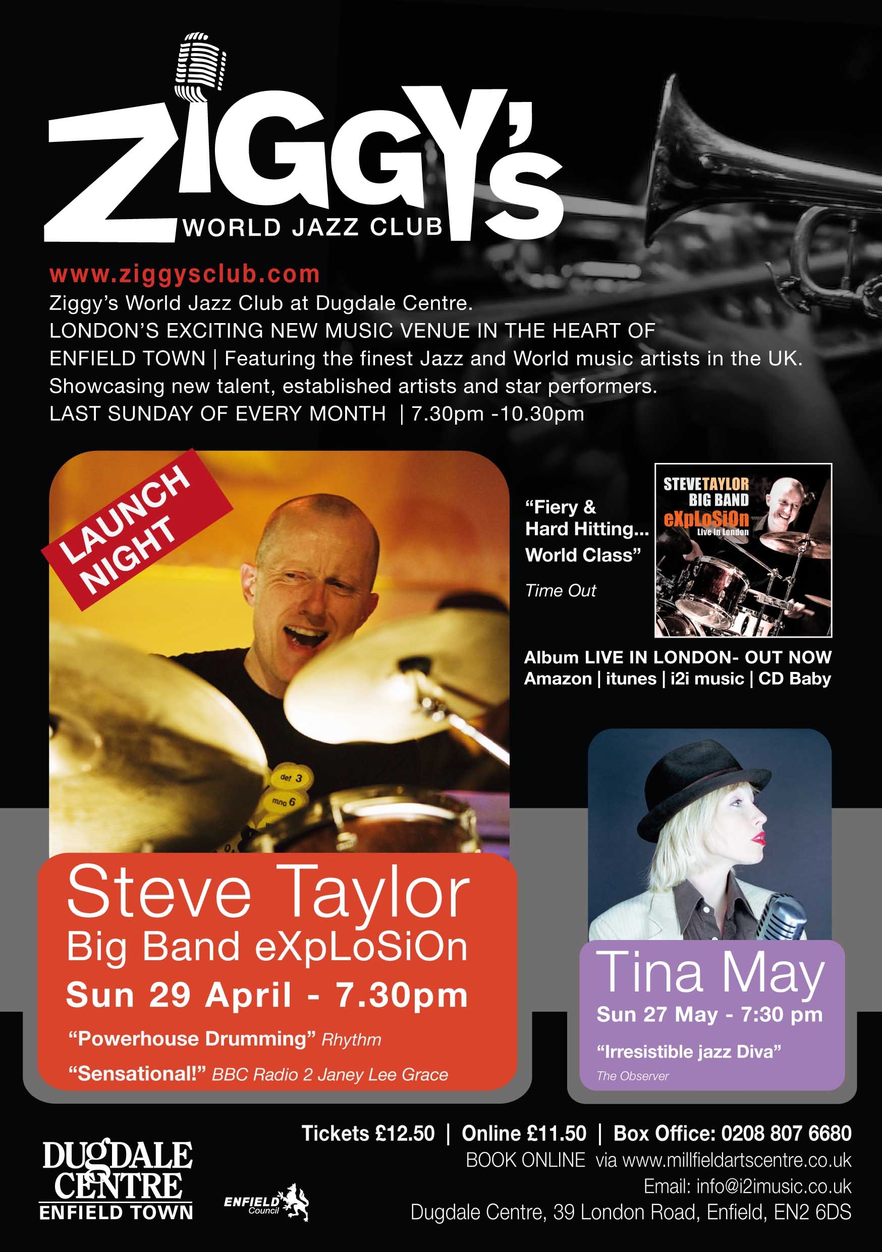 Ziggy's World Jazz Club -Launch April 29th