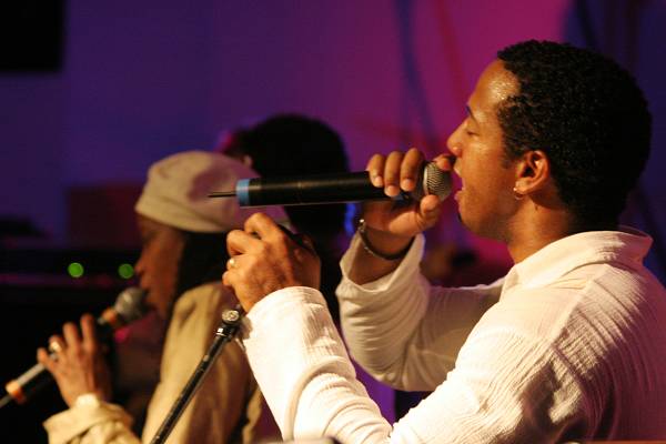 Michel Valdez and Ondina Duany with "Batambo"at the Kilimandjaro Festival, Thonon-Les-Bains, France, 2005