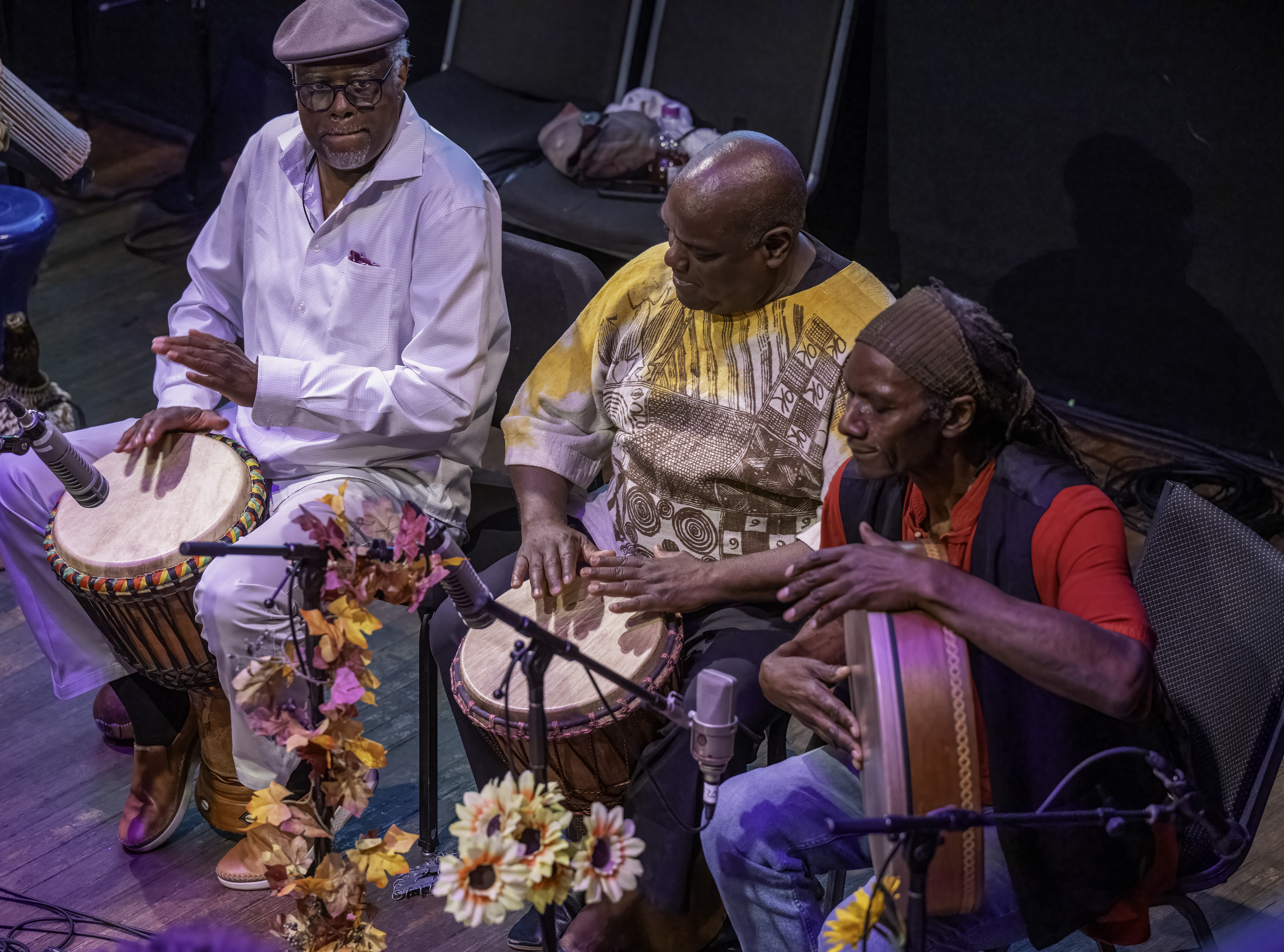 Michael TA Thompson, Michael Wimberly and Hamid Drake ebrating William Parker at the Vision Festival 2024