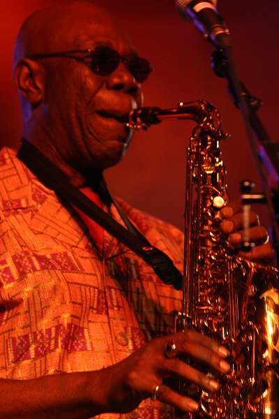 Manu Dibango at the Swiss World Music Festival, Vernier, Geneva, Switzerland,2005