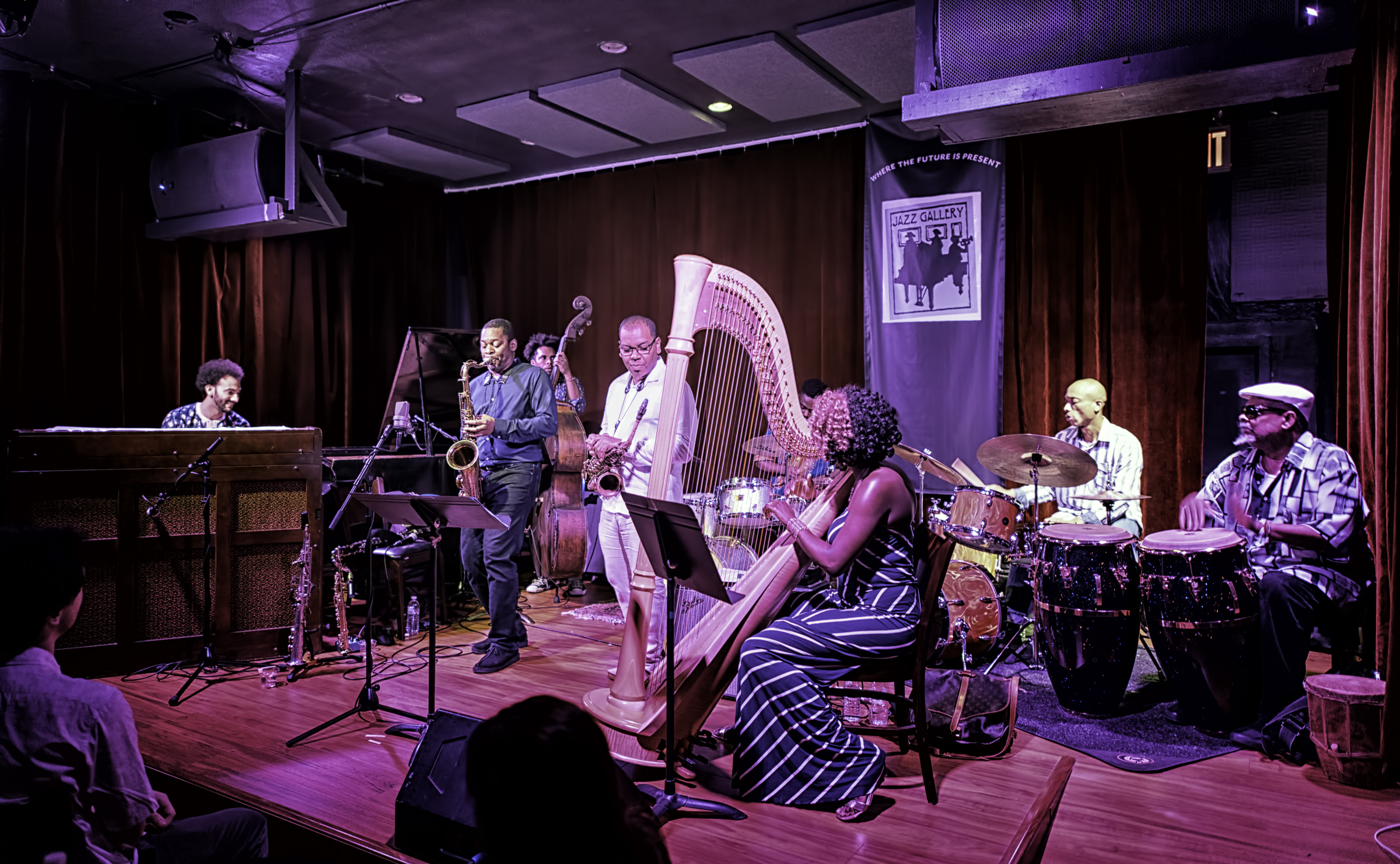 David Virelles, Ravi Coltrane, Rashaan Carter, Roma Filiu, Brandee Younger, Eric Mcpherson And Roman Diaz With Ravi Coltrane Presents Universal Consciousness: Melodic Meditations Of Alice Coltrane At The Jazz Gallery