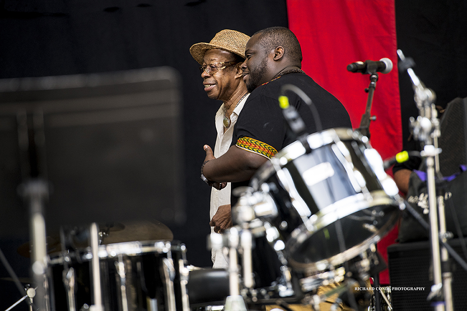 Louis Hayes and Jonathan Blake at the 2017 Charlie Parker Jazz Festival