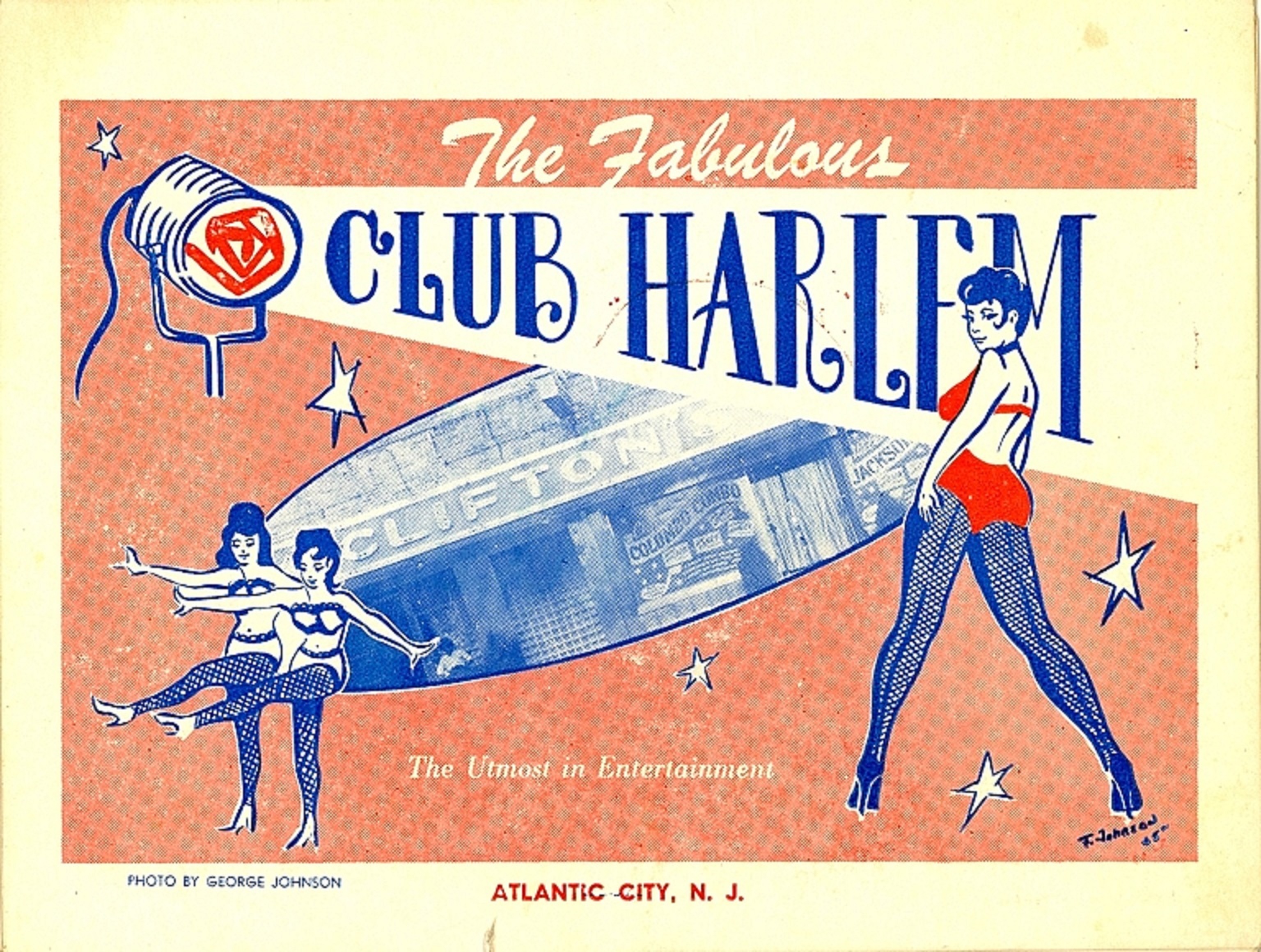 Promotional Card, Club Harlem, Atlantic City