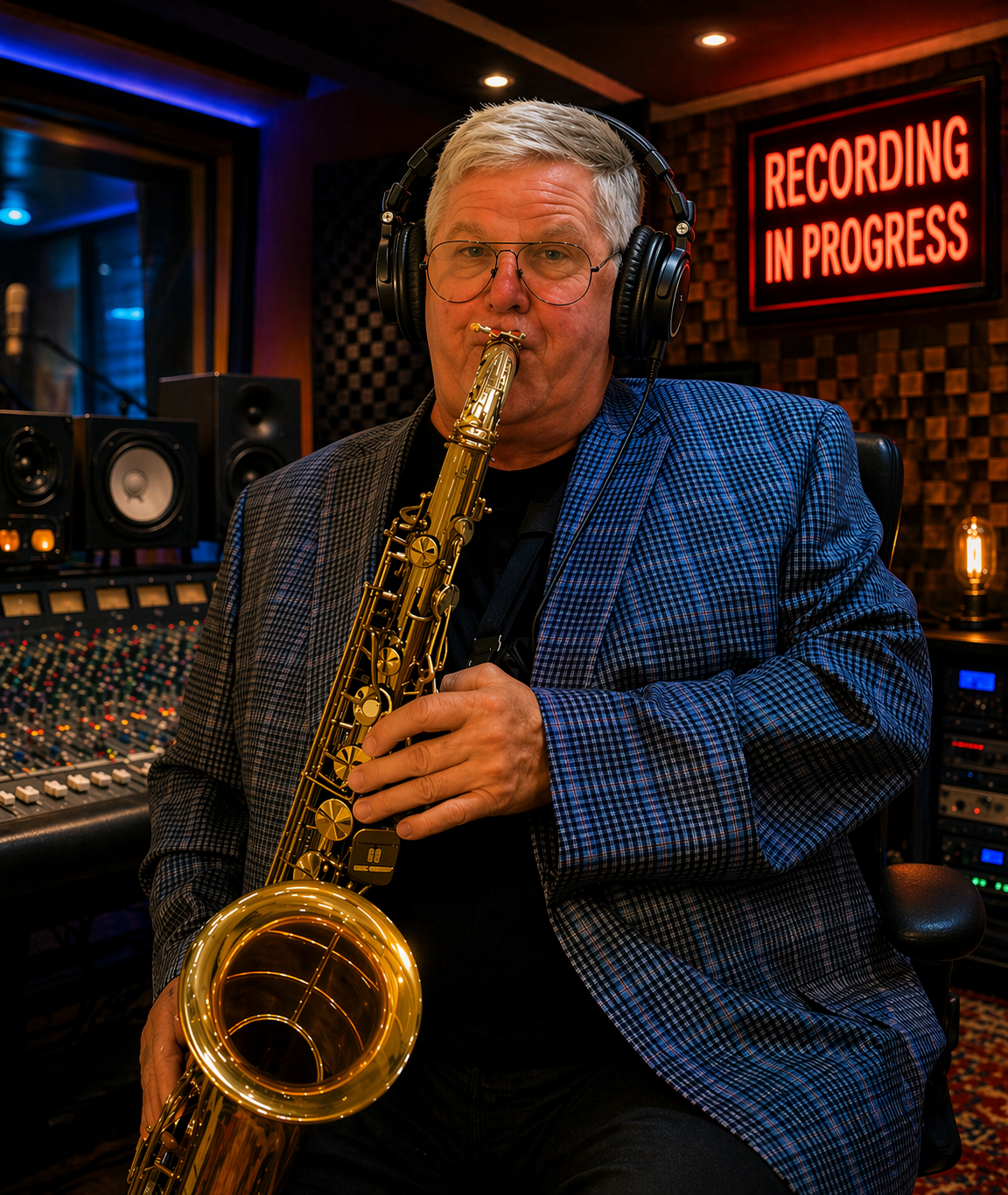 in the studio laying down some trax — jazz photo by Saunders Jones Jr | All About Jazz